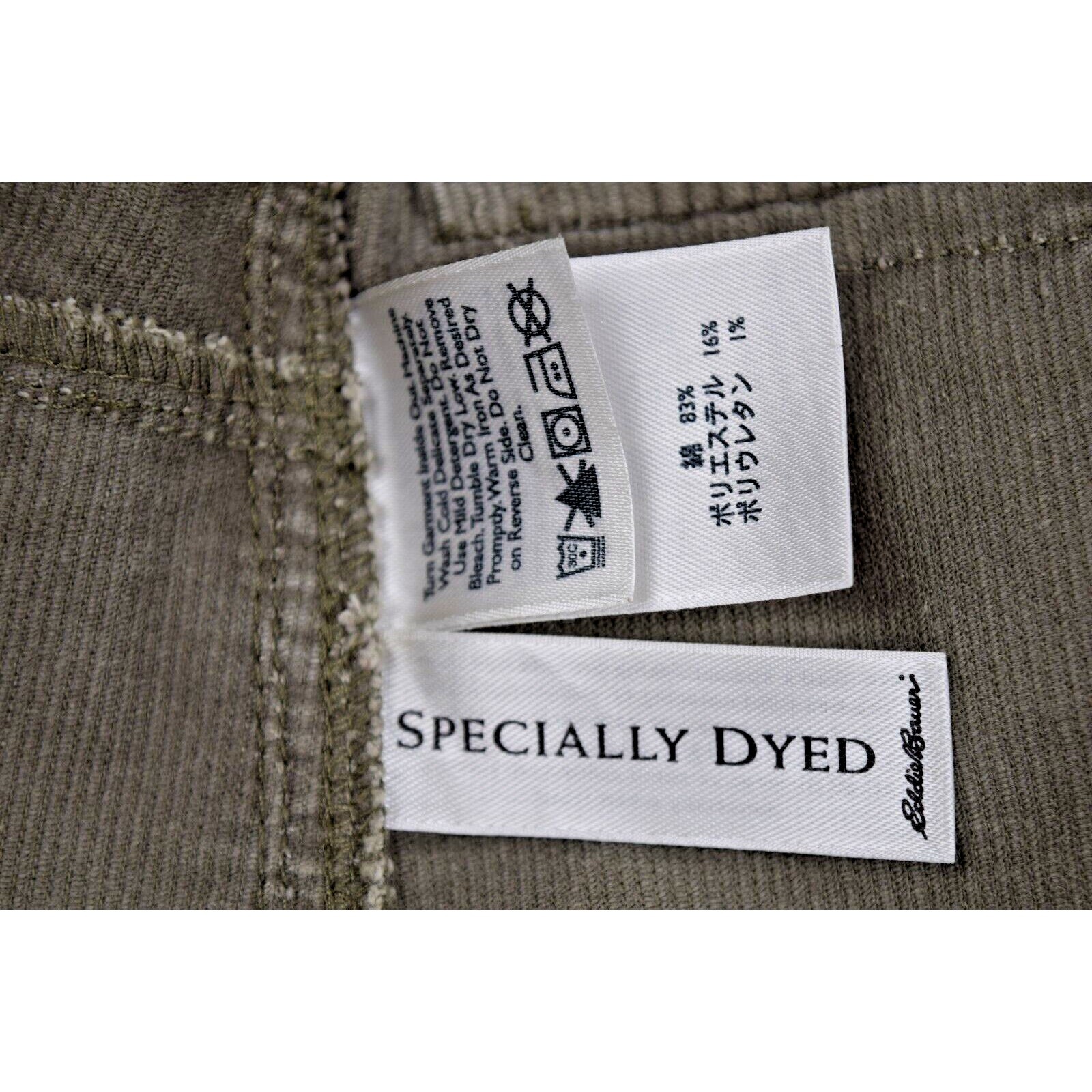 Vintage Eddie Bauer Jacket Size S/M 90s Forest Green Soft Corduroy Bronze Button
