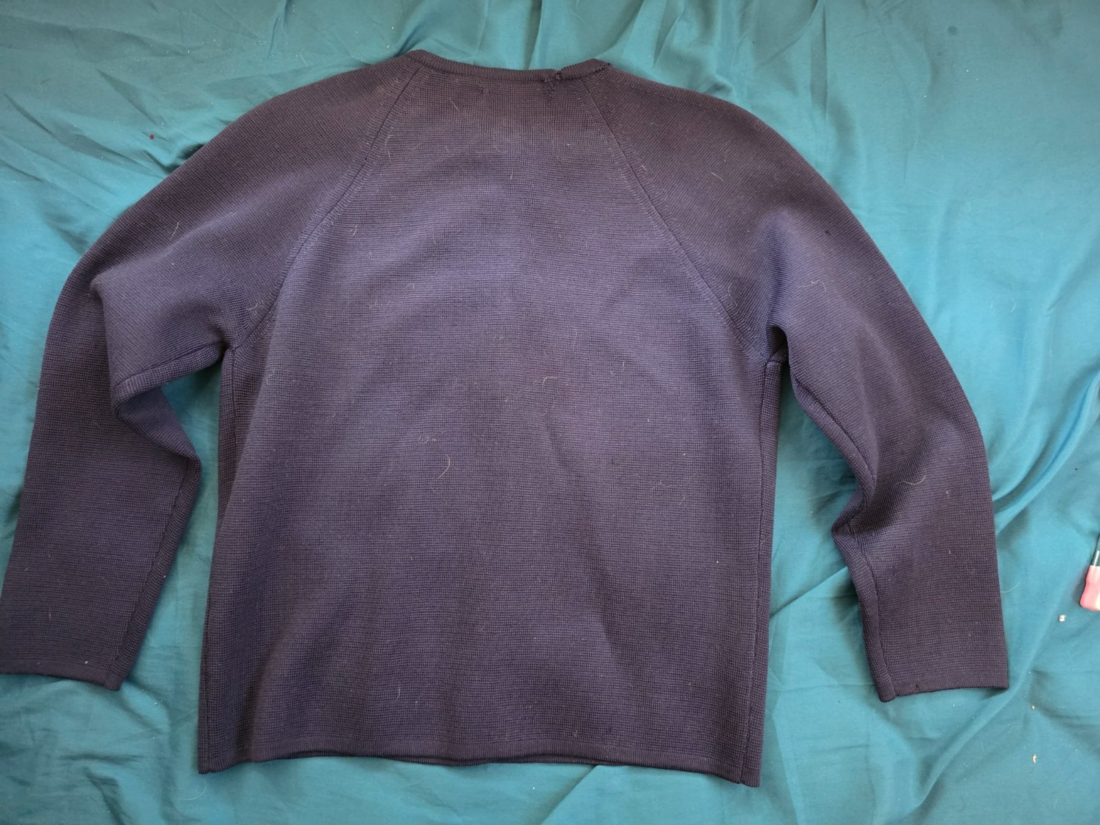 Vintage Robson&rsquo;s Beaded Wool Cardigan Bamboo Sweater Hong Kong Blue Size 12