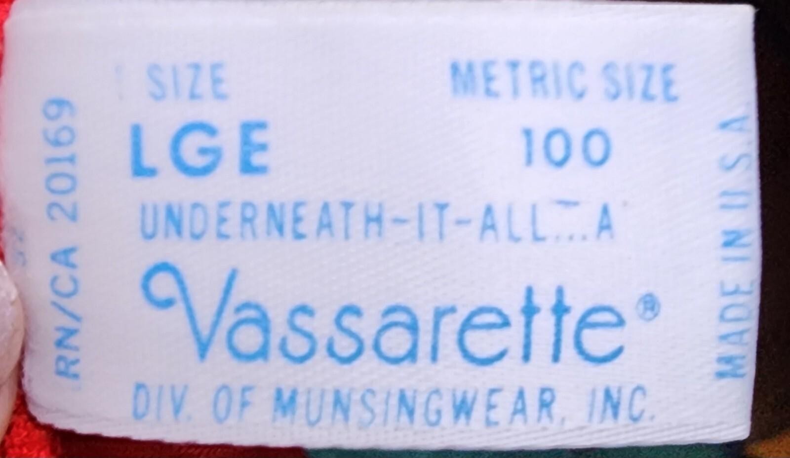 VTG Vassarette Nightgown Large Red Full-Length Lingerie Nylon Empire Waist READ