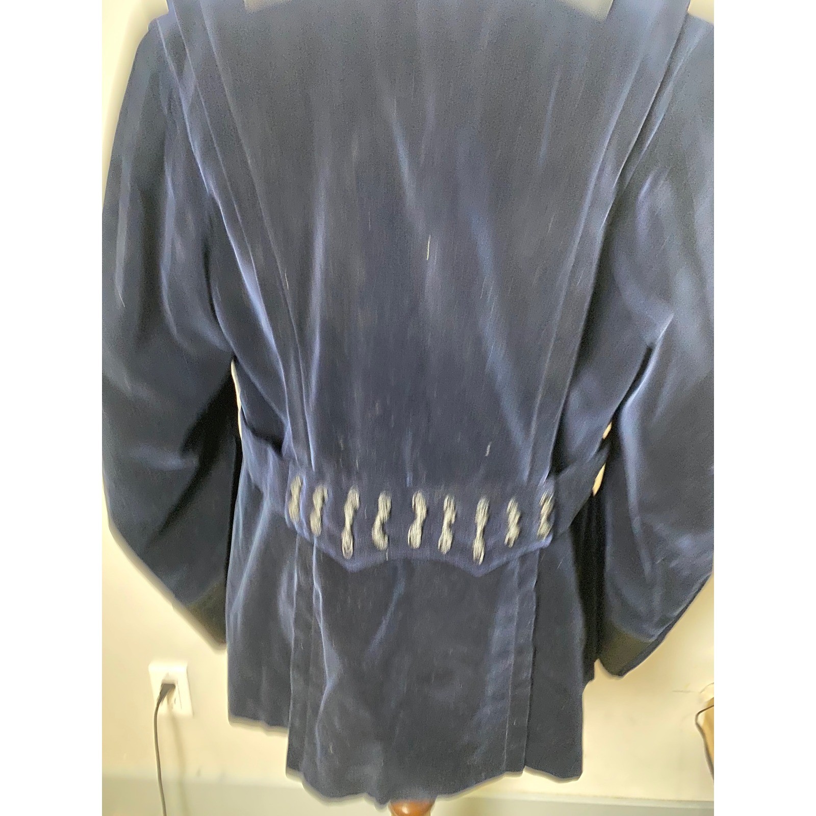 Victorian Marshall Field & Company Blue Velvet Soutache Jacket Coat 1800&rsquo;s/1900