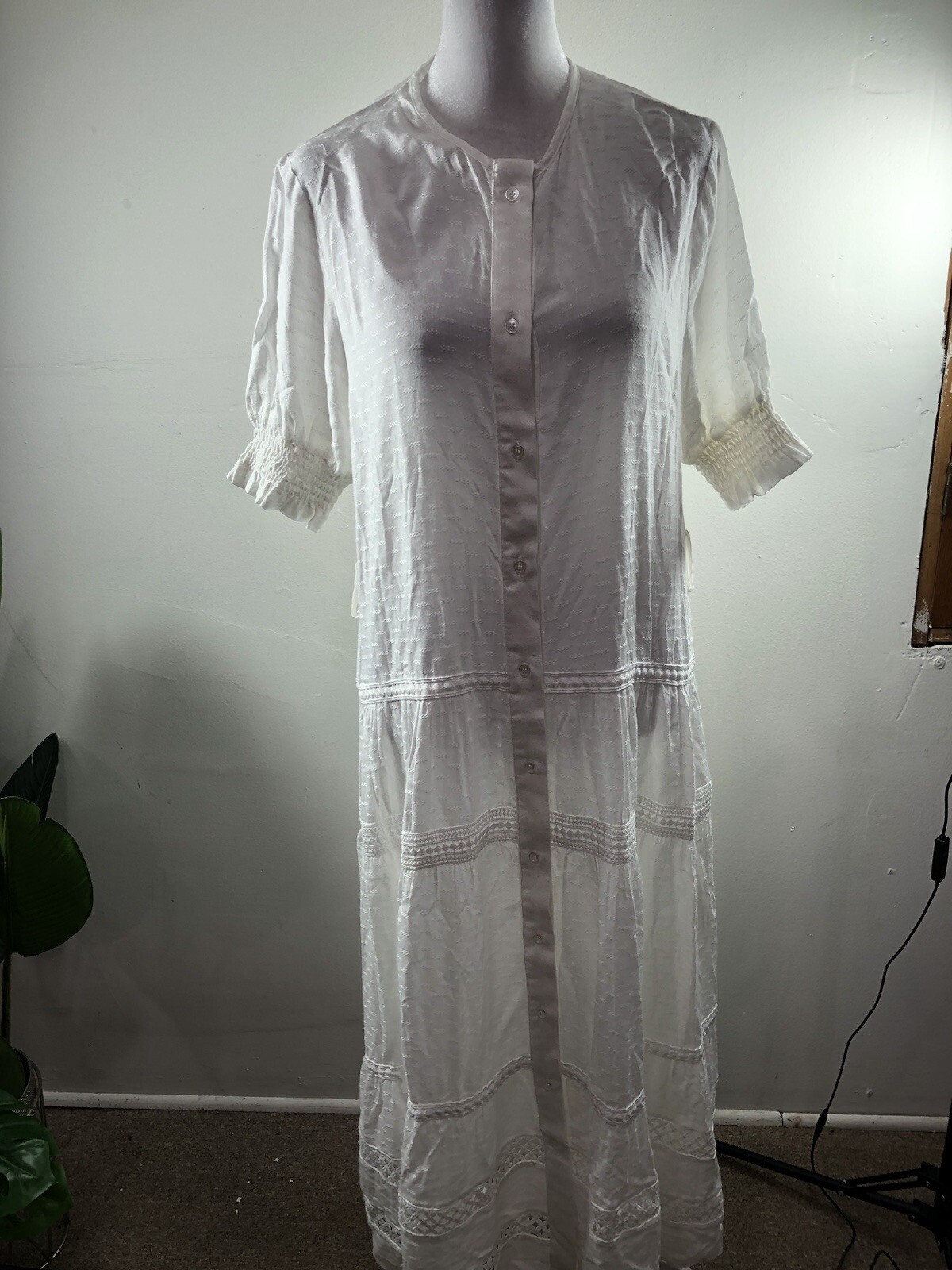 The Shirt Rochelle Behrens white maxi long dress Size Small White