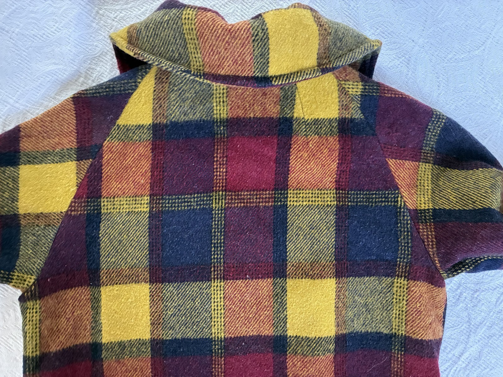 1960s Wool Swing Jacket Quilted LIning Fall Plaid Colors Juli de Roma (No Label)