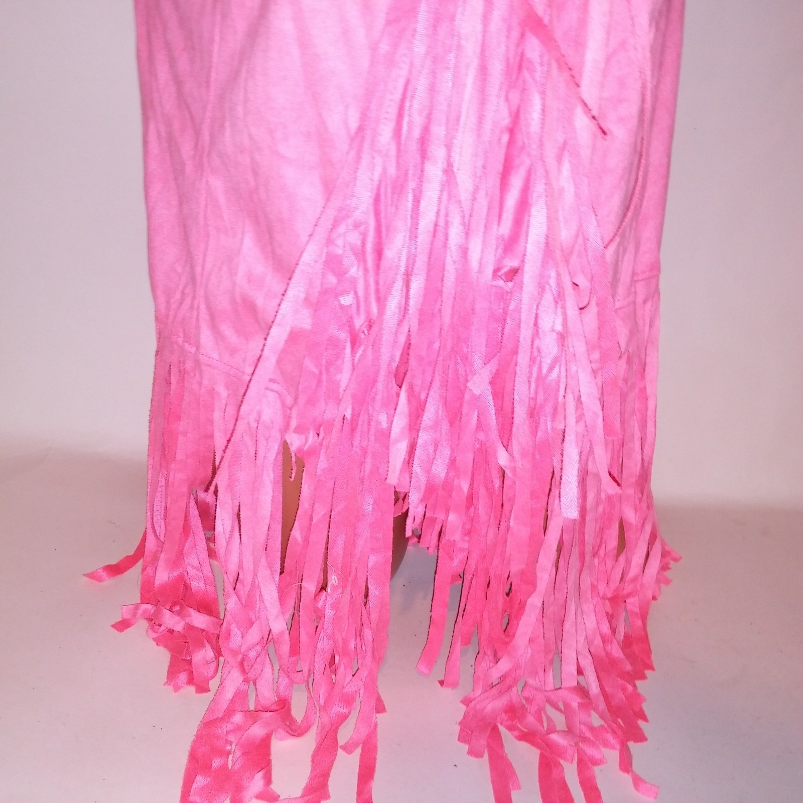 Halloween Costume 2X Pink Vest Fringe Rodeo Barbie Solid Cowboy Girly