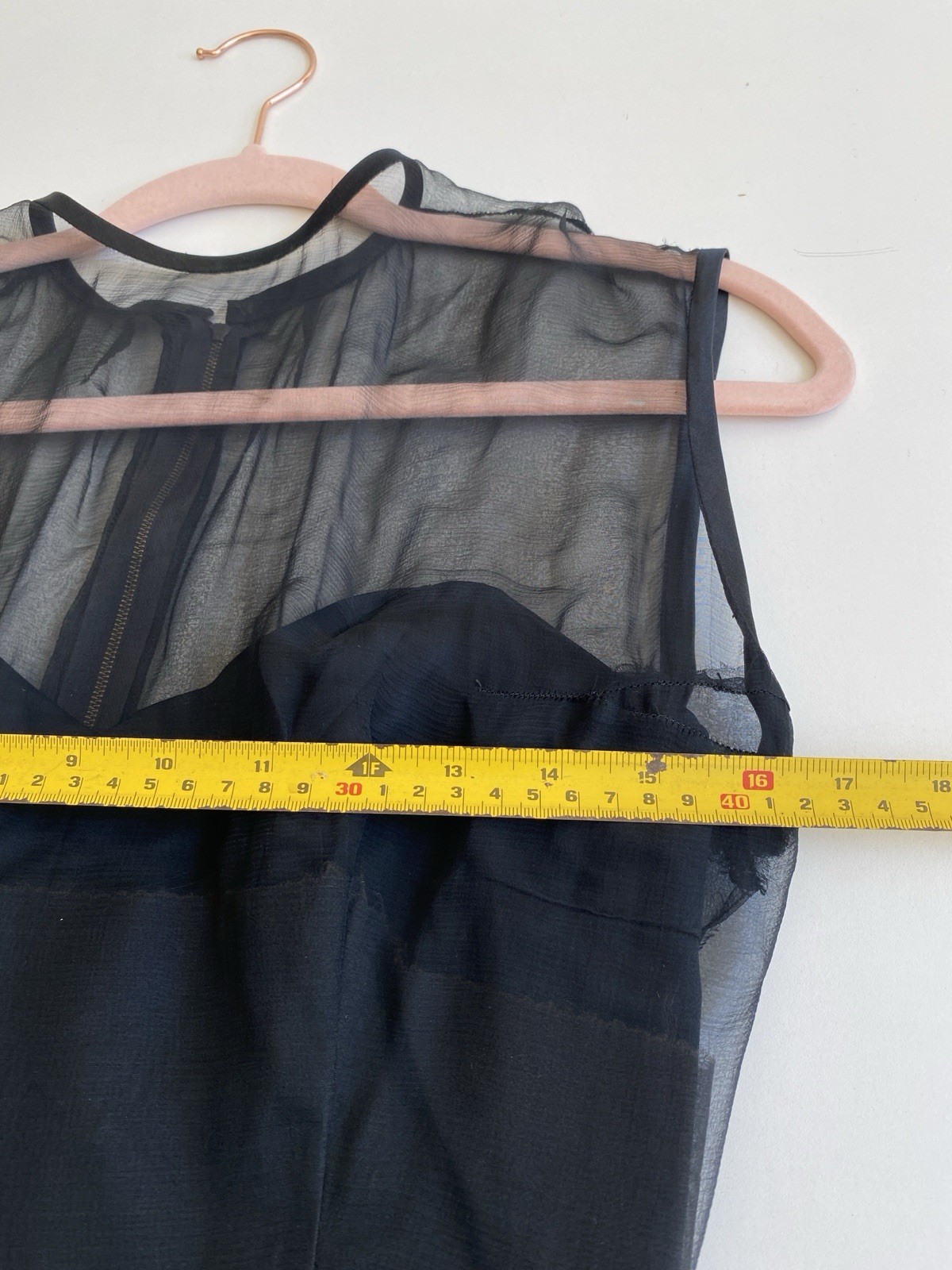 Vintage 50s M Silk Chiffon Sheer Pleated Evening Dress Sexy Full Circle