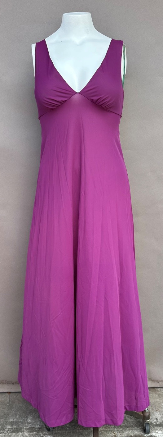 Vintage John Kloss Peignoir Set Small Purple Robe Nightgown Old Hollywood Glam