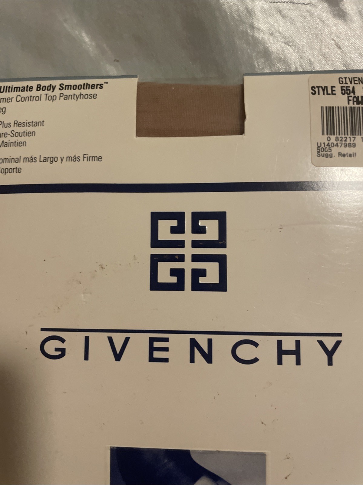 Vtg 1993 Givenchy Ultimate Body Smoother Longer Firming Control Top Pantyhose