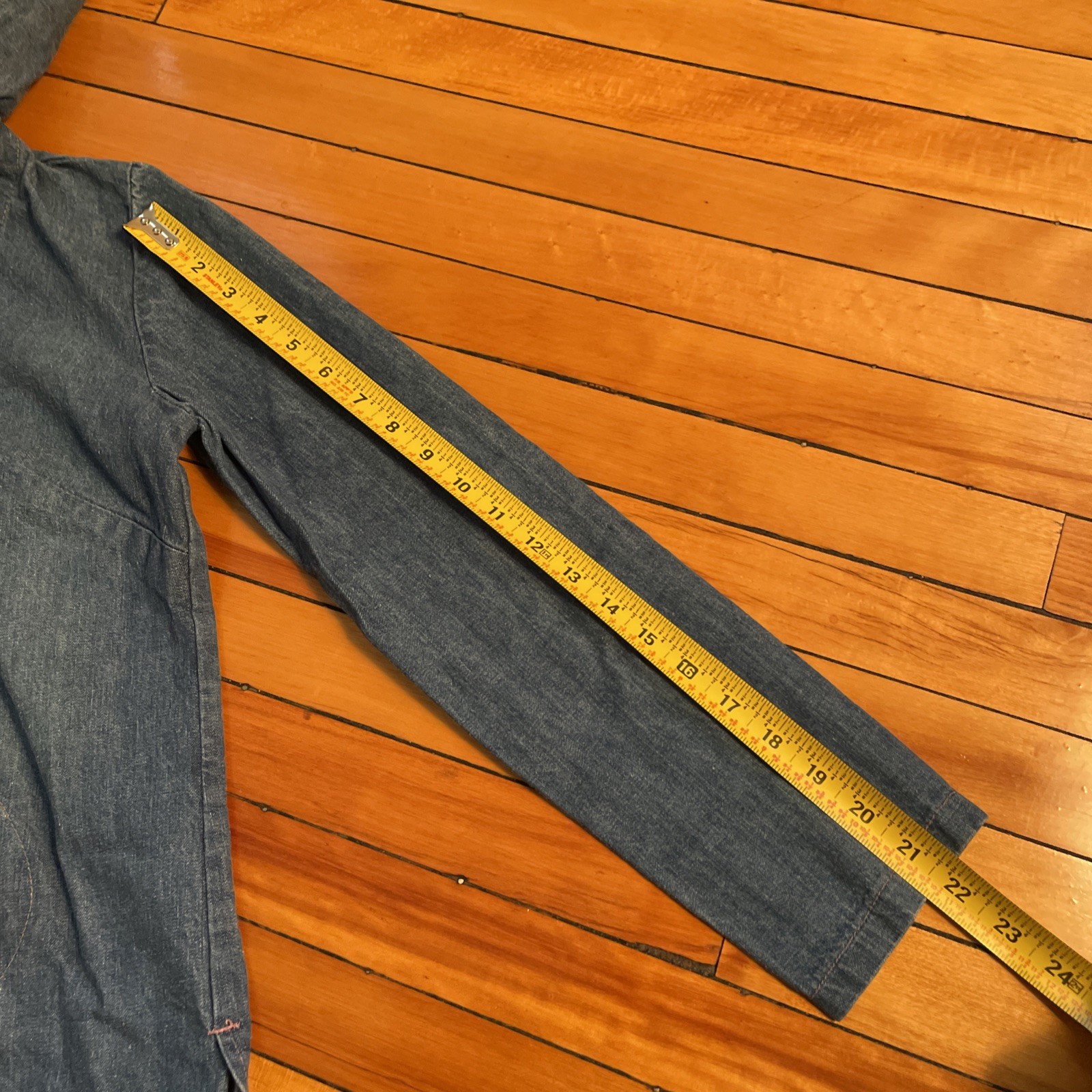 Vintage 1970s Landlubber Sailor Style Pullover Denim Shirt Womens Small S