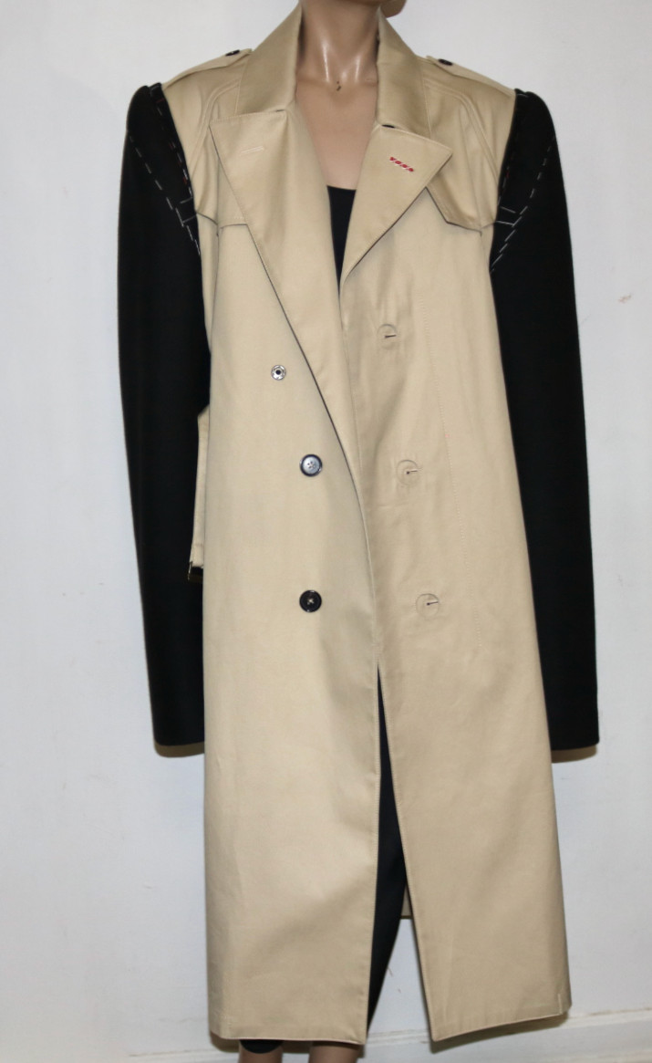 Maison Margiela line 4 work in progress belted trench coat 46