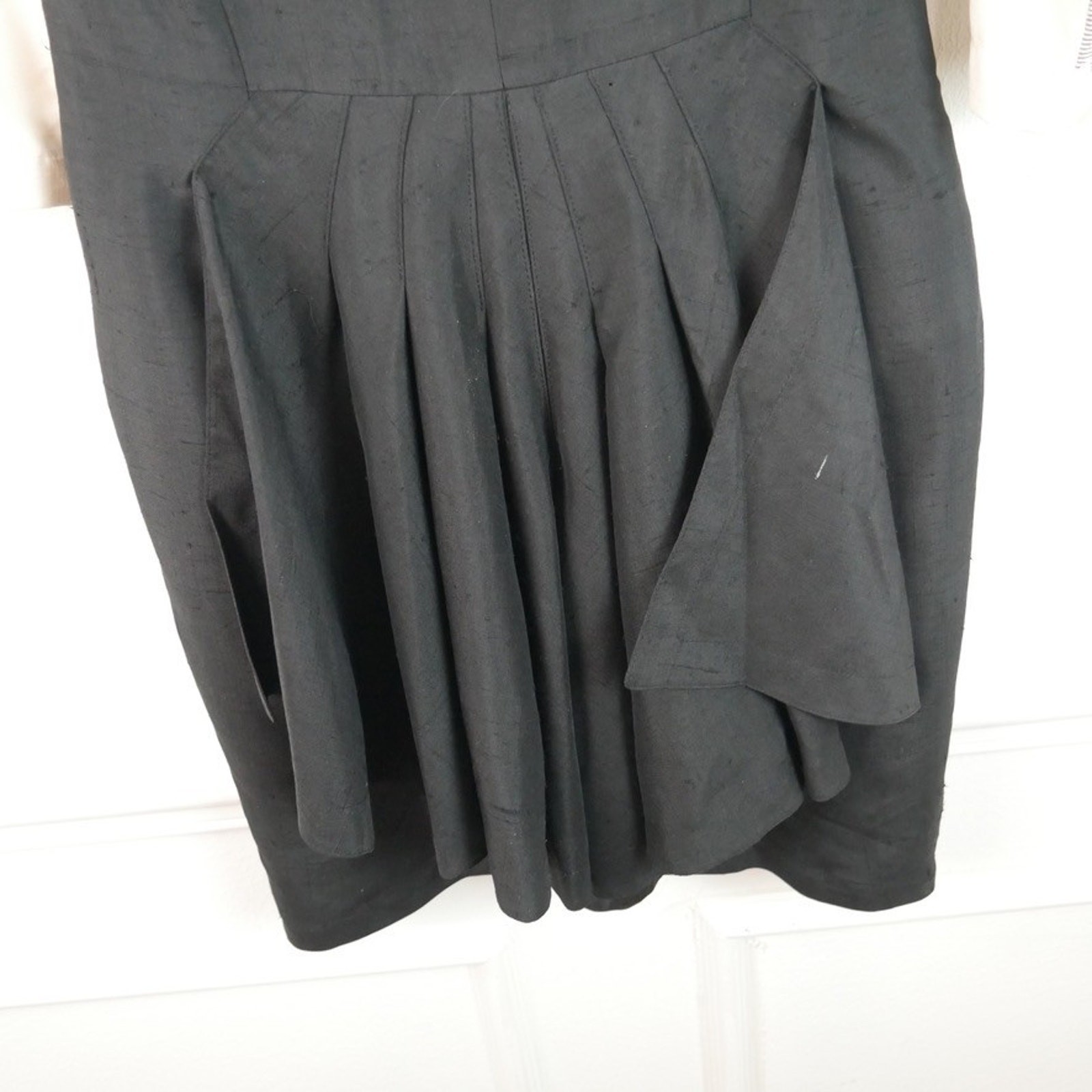 Vintage 80s Bernard Perris Silk Dress France Luxury Designer Cocktail Glam 10