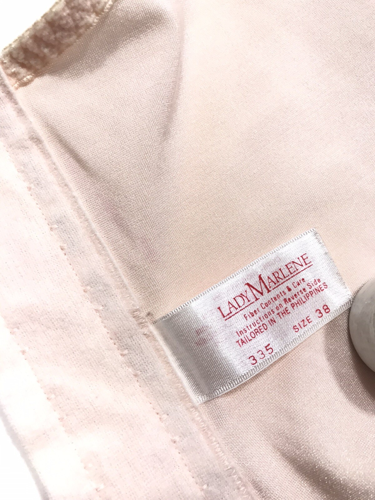 Vintage 1950s LADY MARLENE Bustier Corset Bra w/Garters Pink Lace Strapless Sz38