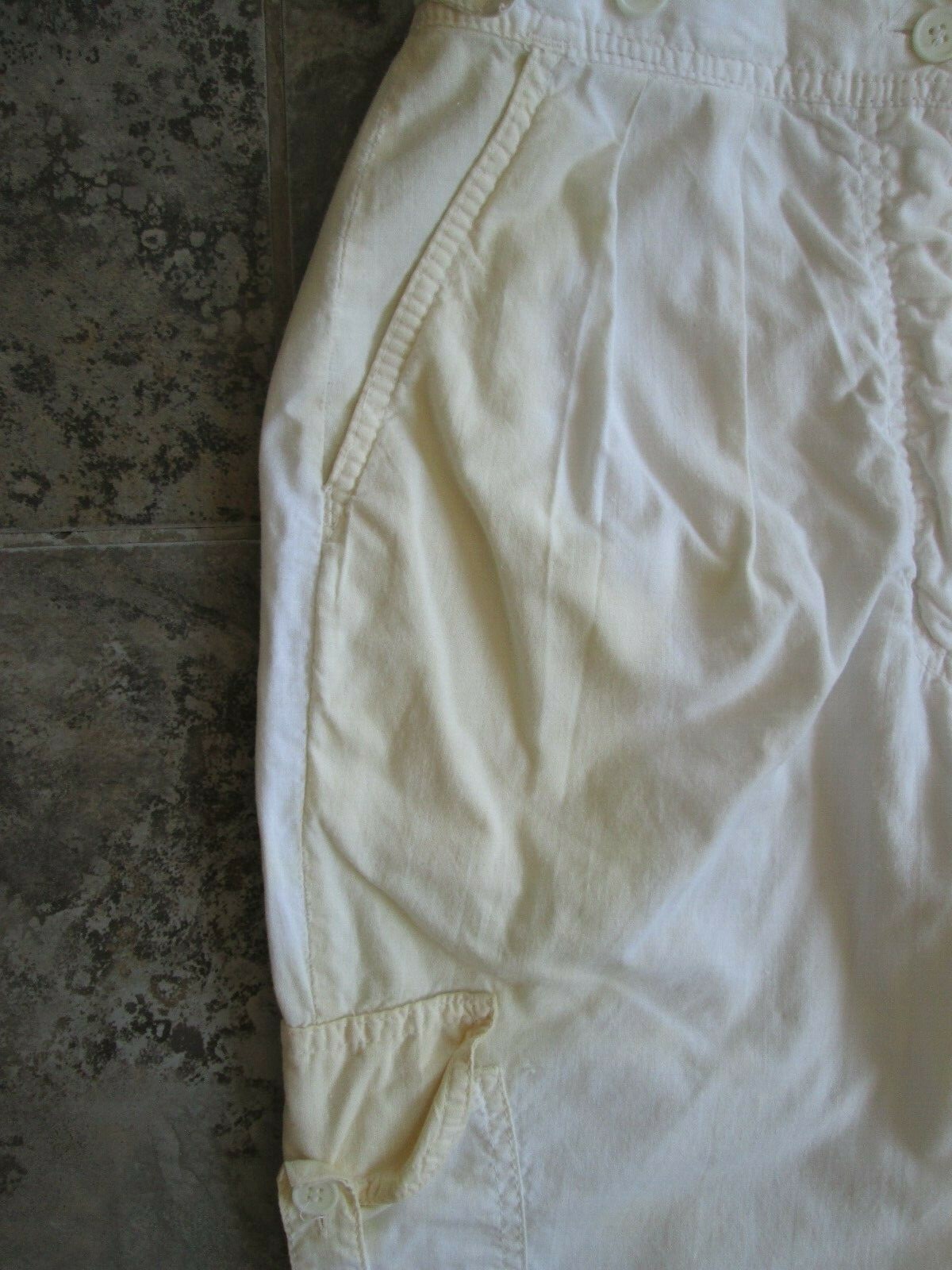 VTG Ormond Pants 15 28×33 Tall White Pleated High Waist Pockets Adjustable Waist
