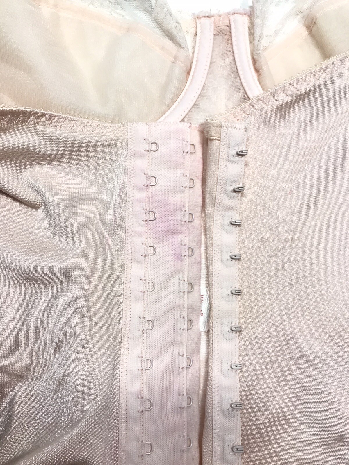 Vintage 1950s LADY MARLENE Bustier Corset Bra w/Garters Pink Lace Strapless Sz38
