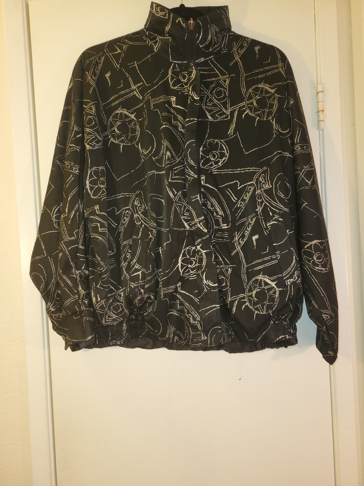 Vintage 1990s, Jacket, Women&rsquo;s, Medium, Black and Gold Details