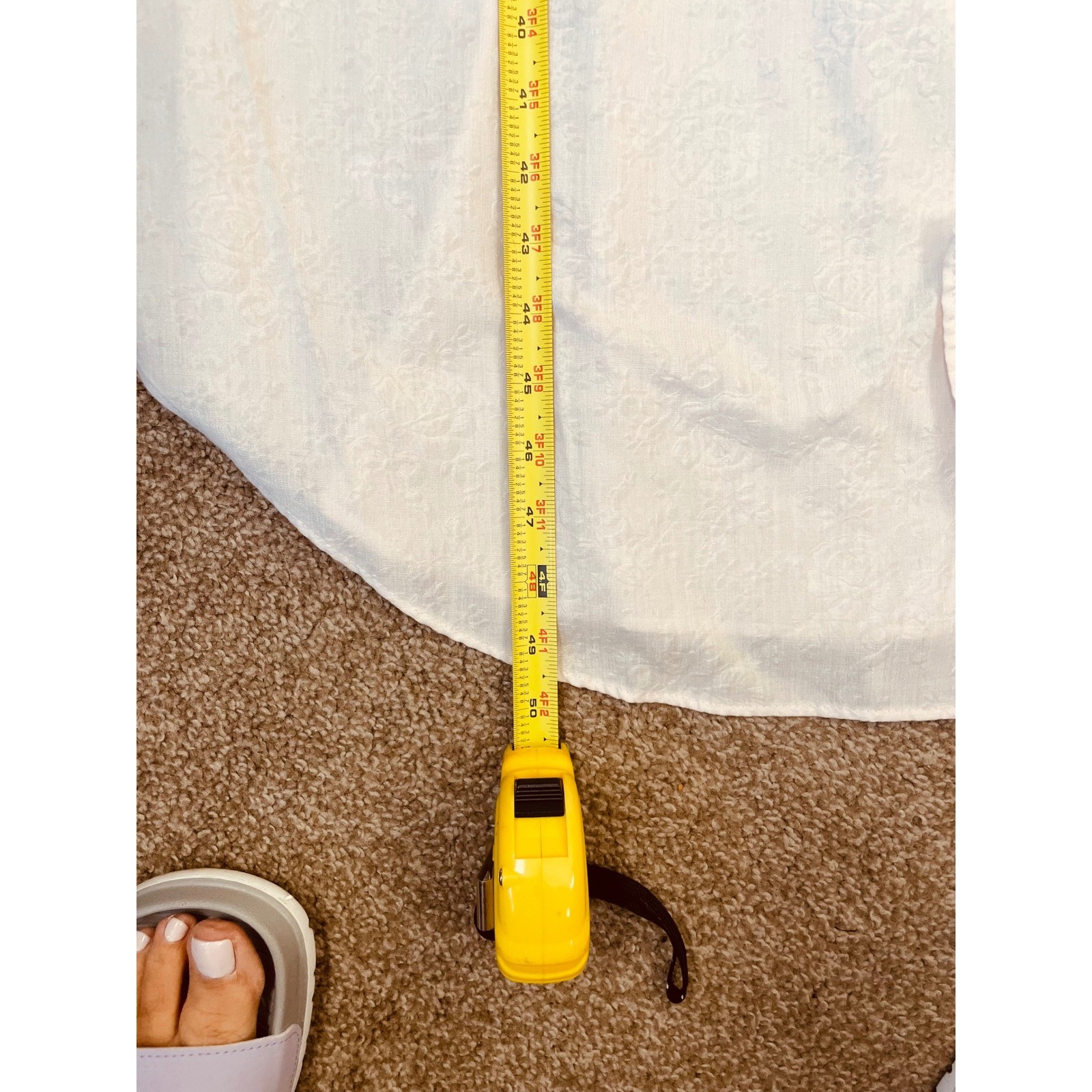 Gilligan O&rsquo;Malley Vintage Pink Lace Maxi Nightgown Floral Jacquard Medium 2513