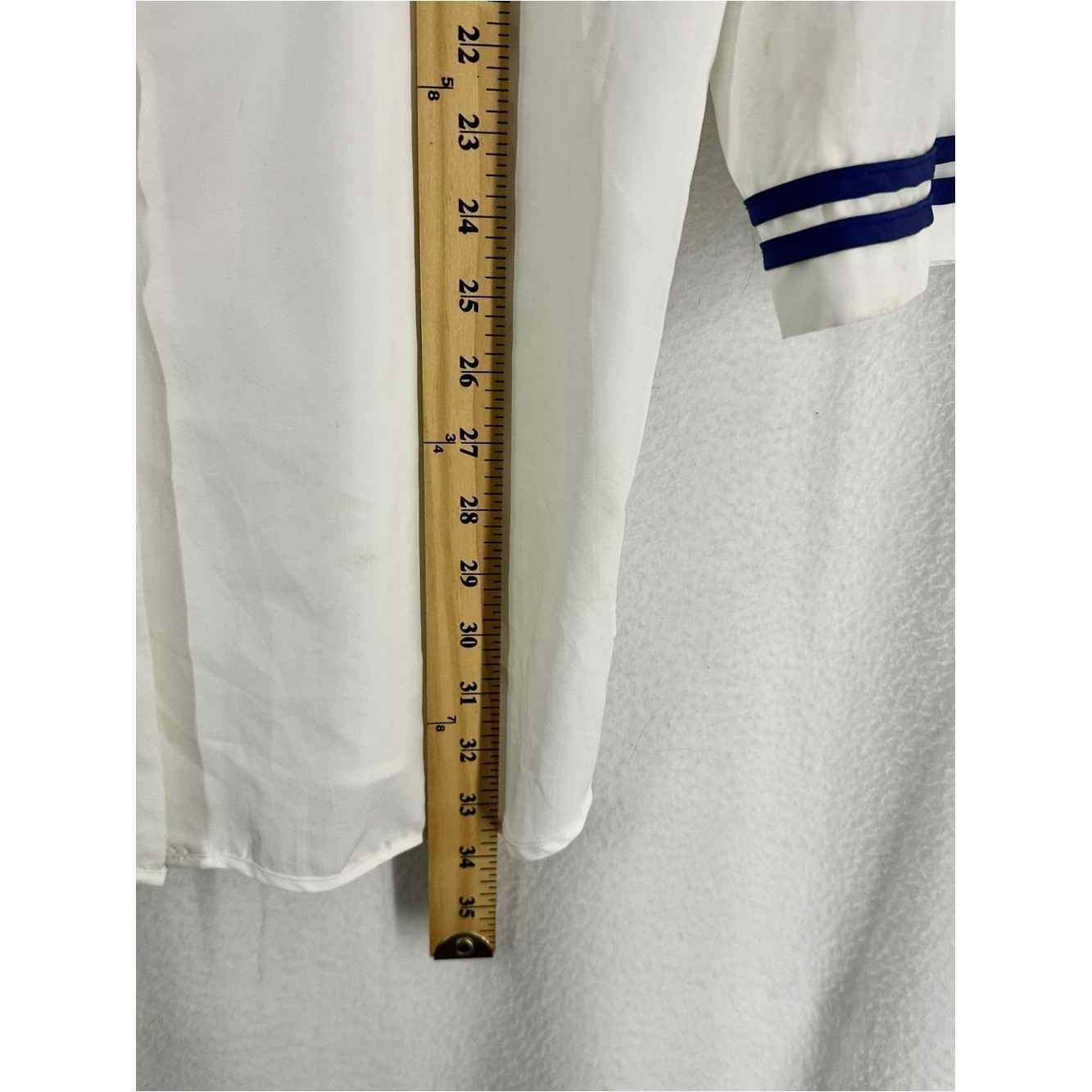 Vintage Alepin White Blue Button Front Dress Women&rsquo;s 18/20 Made in USA
