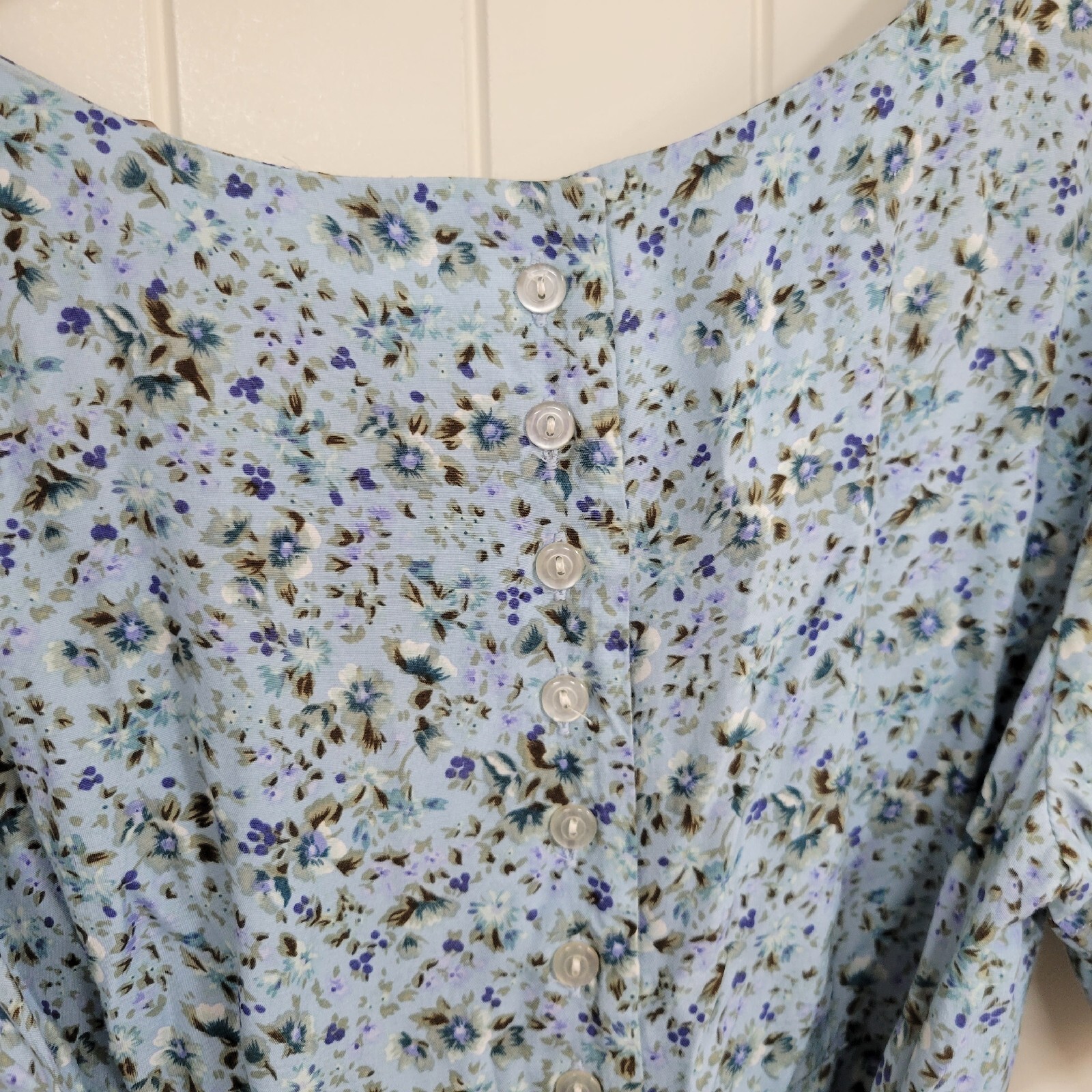 vintage Karin Stevens 1990s Cottage core summer babydoll midi dress (See Desc)