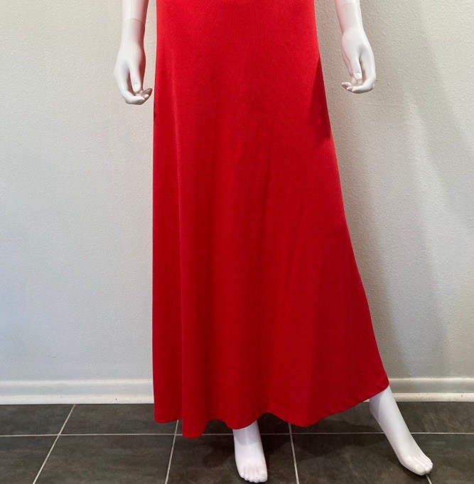 Vintage Disco Dress, Joy Stevens California Red Fringe 1970’s Retro Gown Size 6