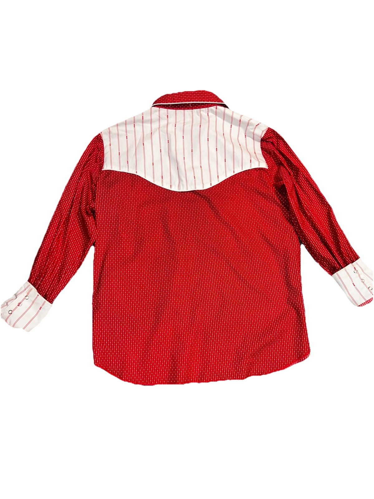 Vintage 80s Heart Pattern Valentine&rsquo;s Day Men&rsquo;s Western Shirt L/XL Unisex