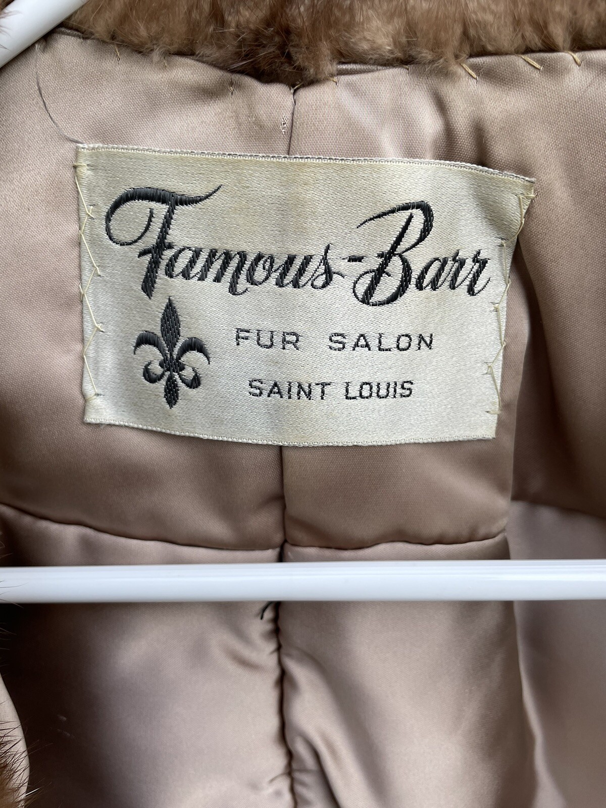 Famous Barr Mink Fur Stole Evening Wrap Cape Satin Lined Vintage