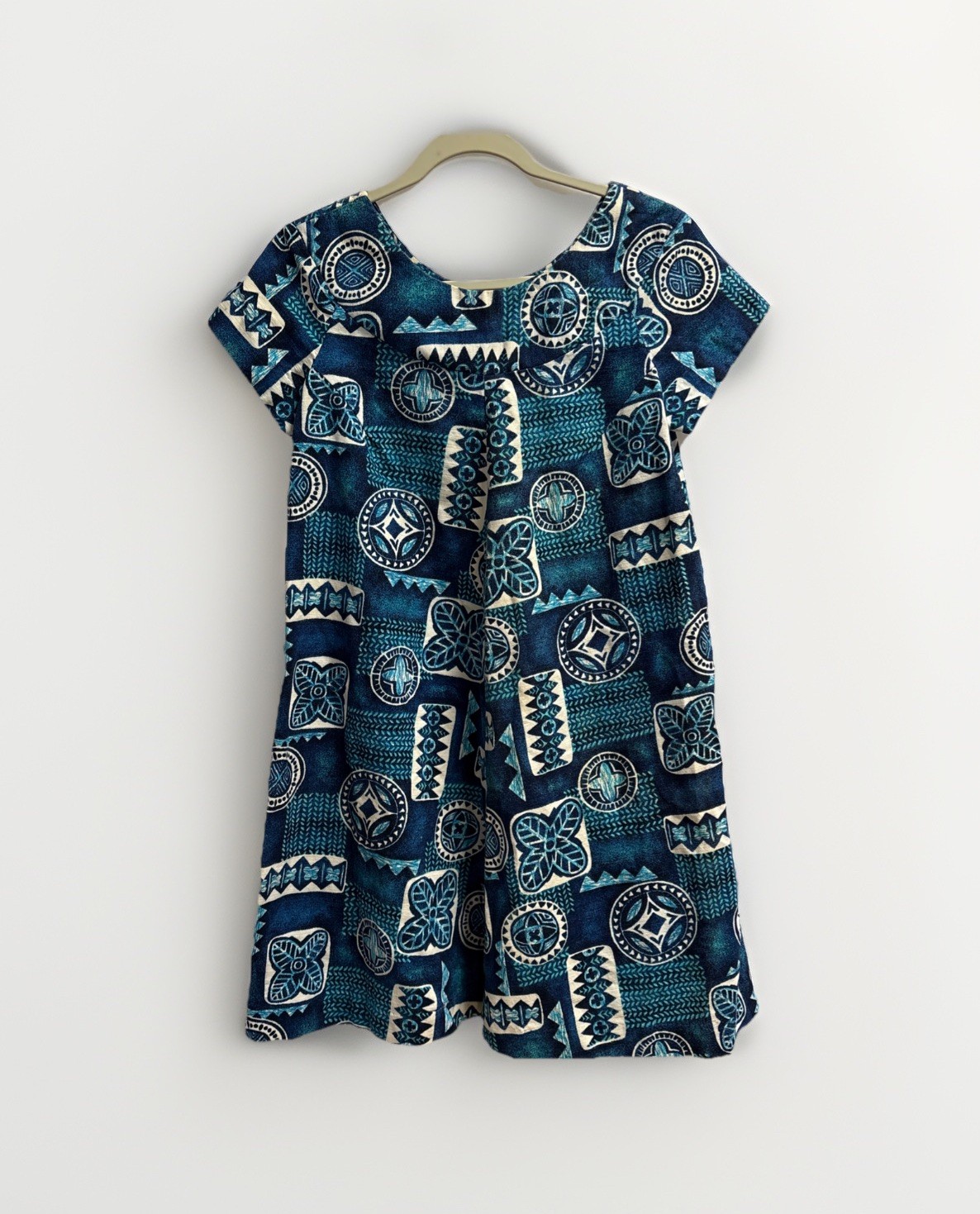 Vtg 60’s Hawaiian Hukilau Fashions Blue Floral Mini Dress No Size Tag Small?