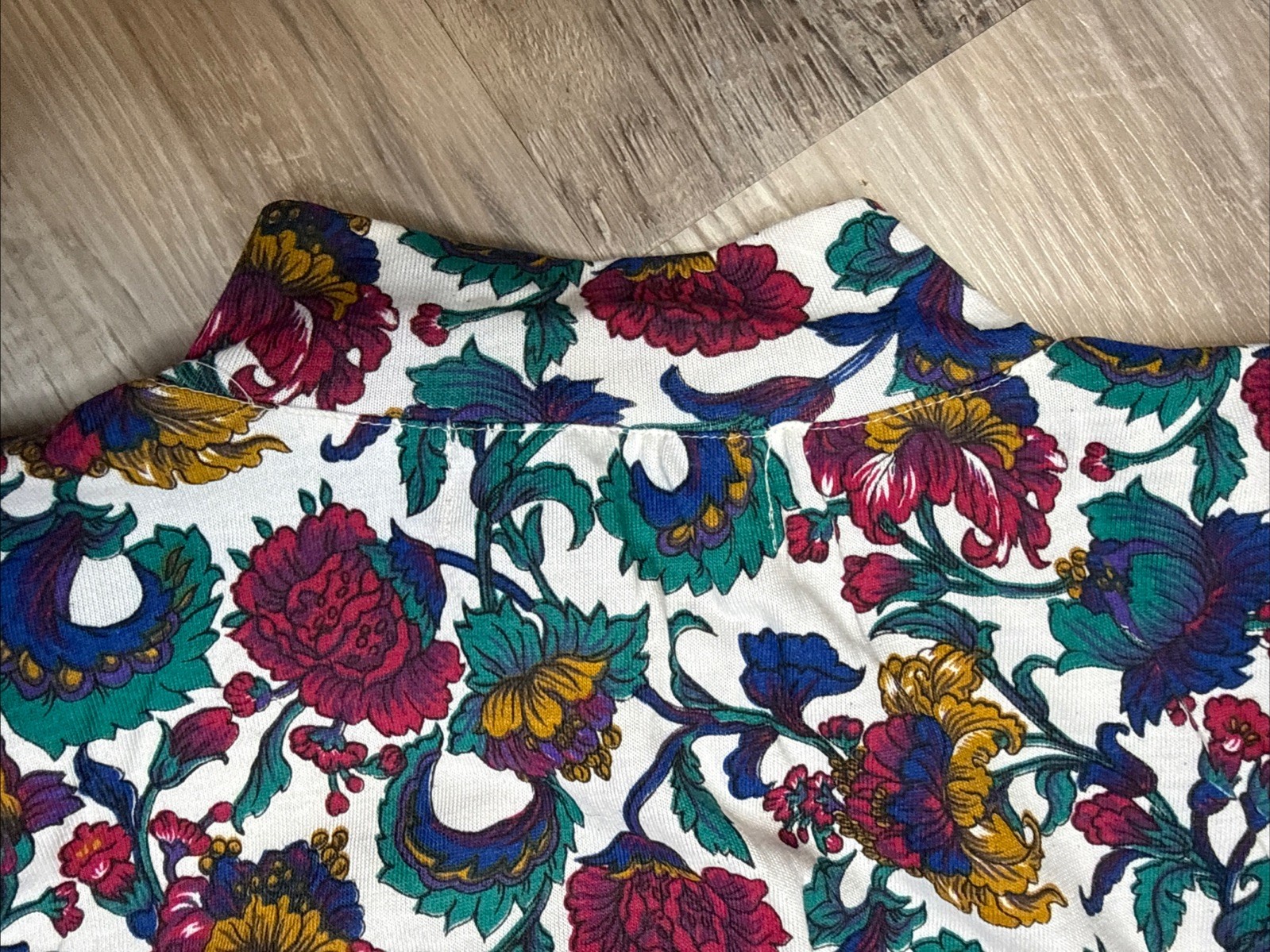 VTG Max & Diane Floral Paisley Long Sleeve Blouse Top Shirt Secretary Geek NWT S