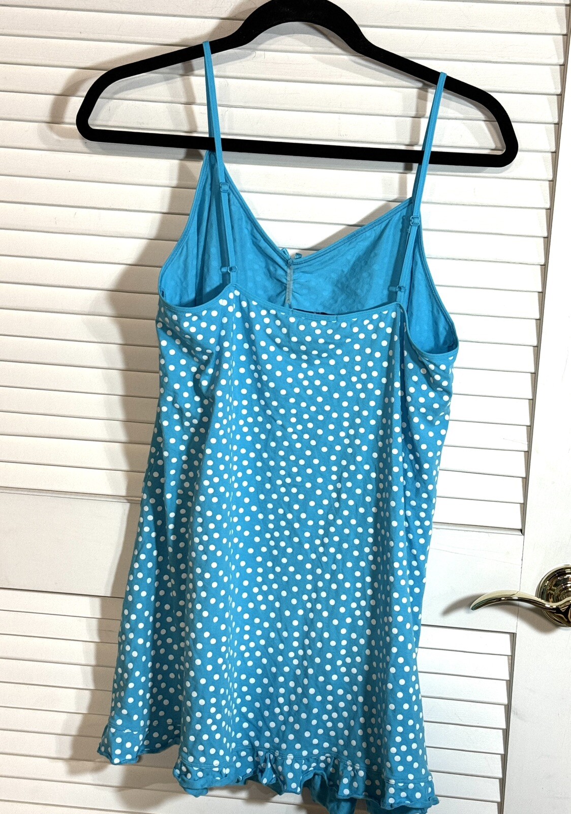 Maidenform Polka Dot Stretch Short Nightgown Women Size XL EUC