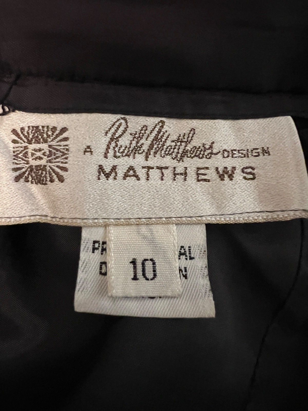 Vintage Ruth Matthews Design Tweed Wool Skirt Suit Black Brown Tan Grey Size 10