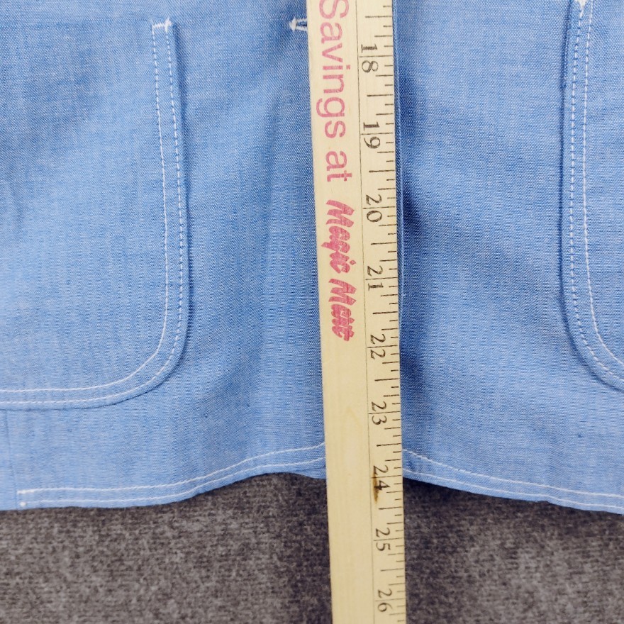 VTG RRRRuss Russ Togs Lightweight Cotton Blend Blue Blazer Skirt 2 Piece Set S