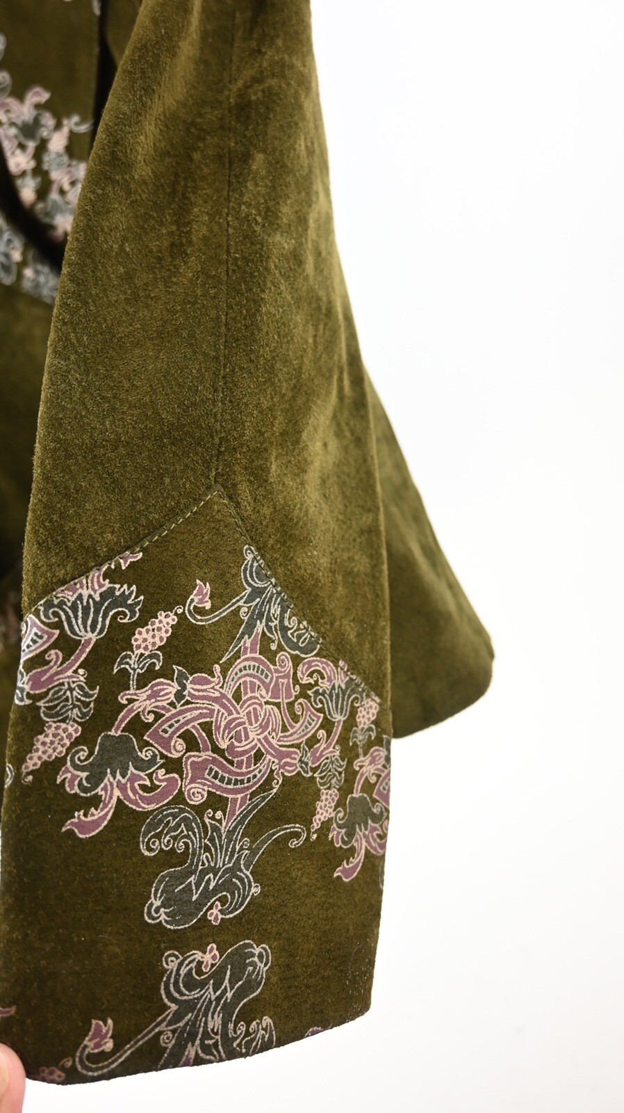 Vintage Duipèl suede leather jacket in olive size EU46/UK16