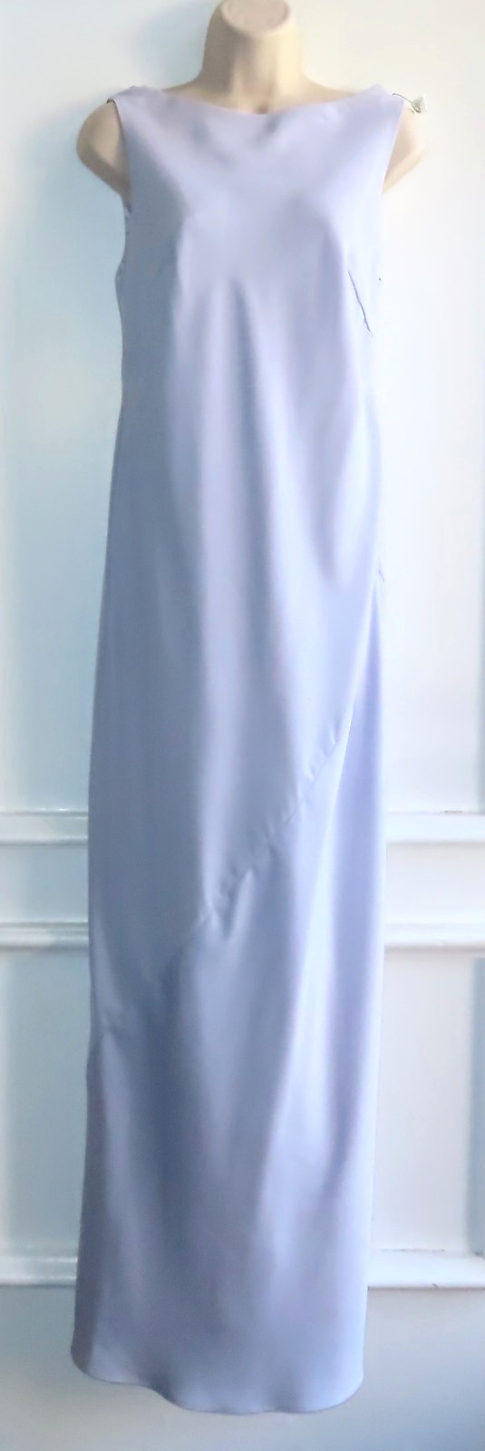 VTG Bari Jay Sleeveless Drape Back Lined Polyester Sheath Gown, Lavender, 9-10