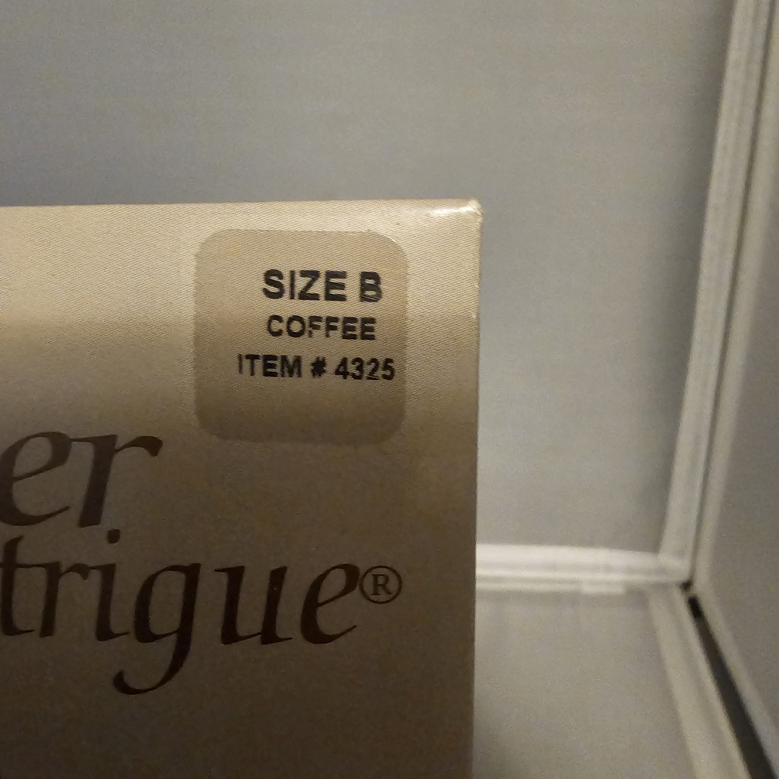 Vintage Sheer Intrigue Coffee Nylon Size B #4325 Ultra Sheer Control Panty Italy