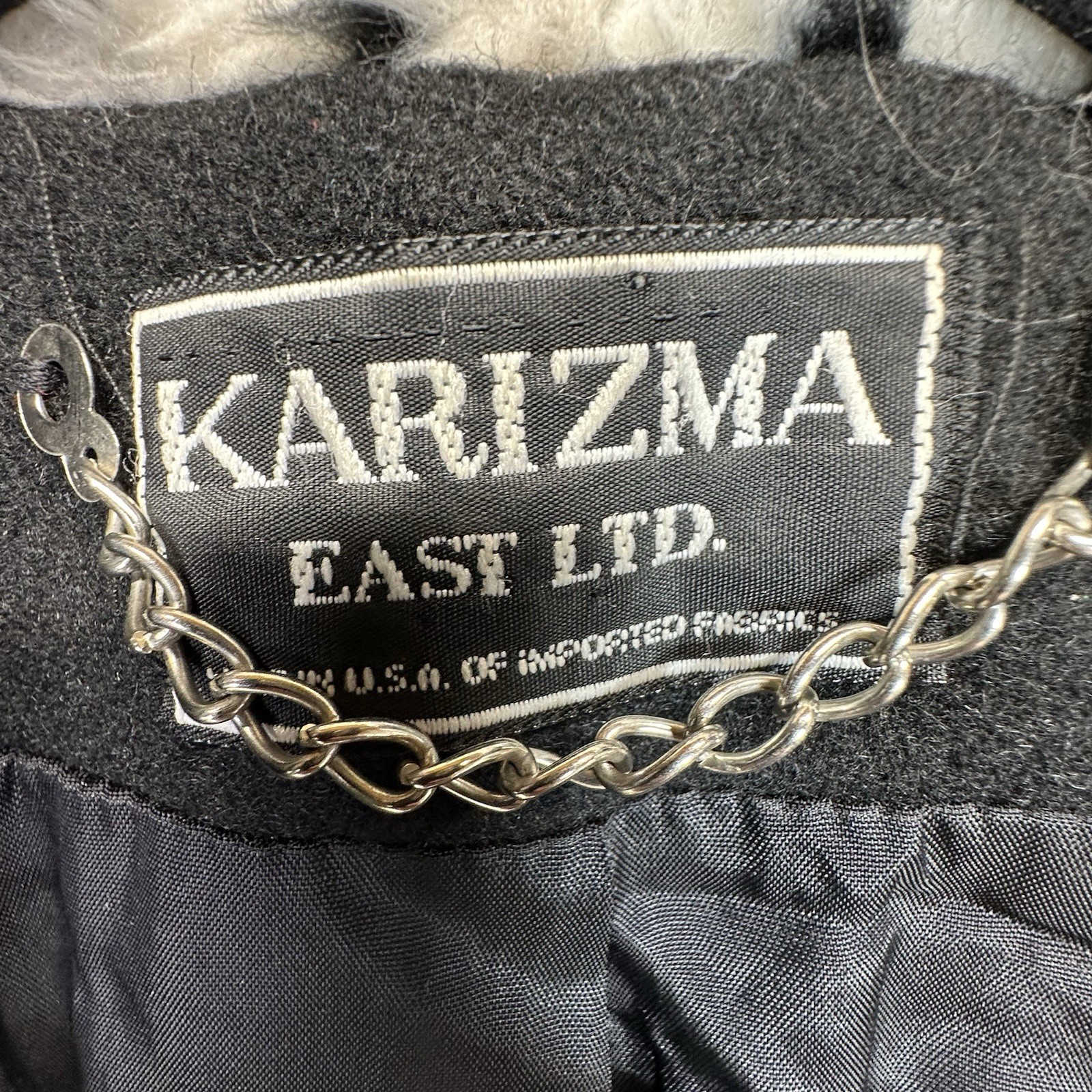 Vtg 90s Karizma East Ltd Wool Eclectic/Edgy/goth/Alt/Wool Coat Sz 8