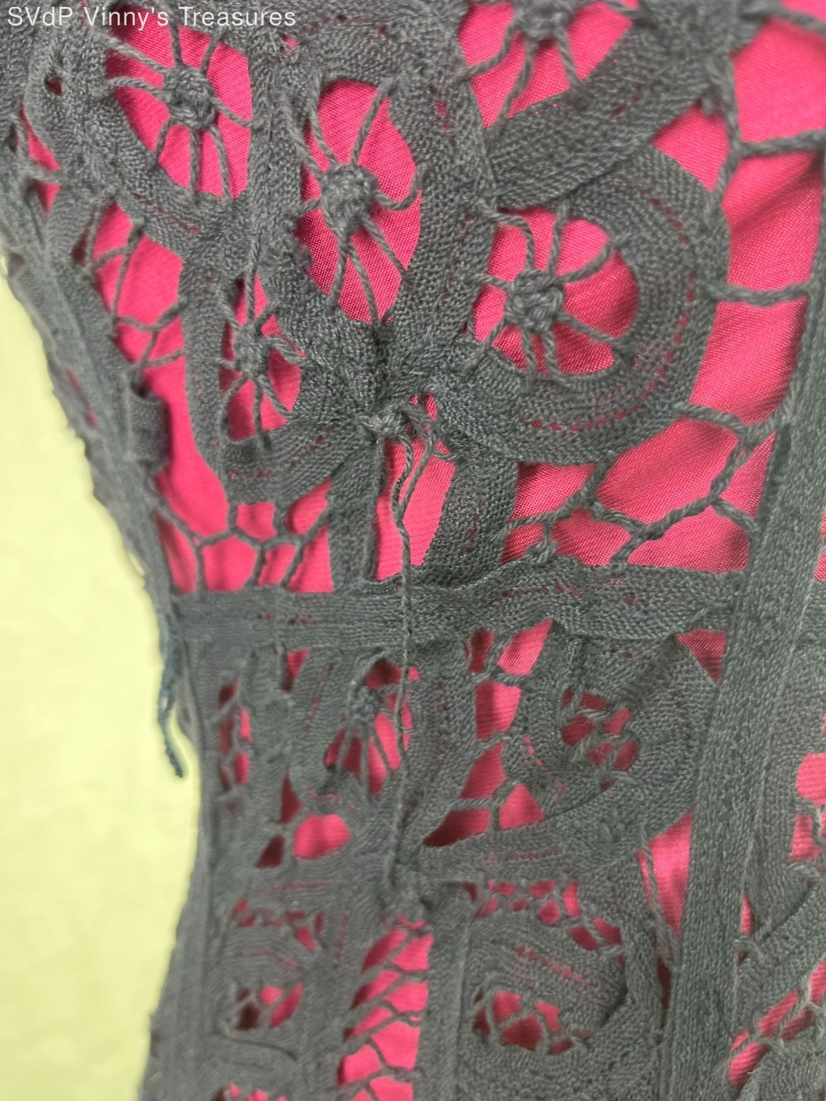 Vintage Betsey Johnson Battenburg Lace Dress Women&rsquo;s 8 (See Description)
