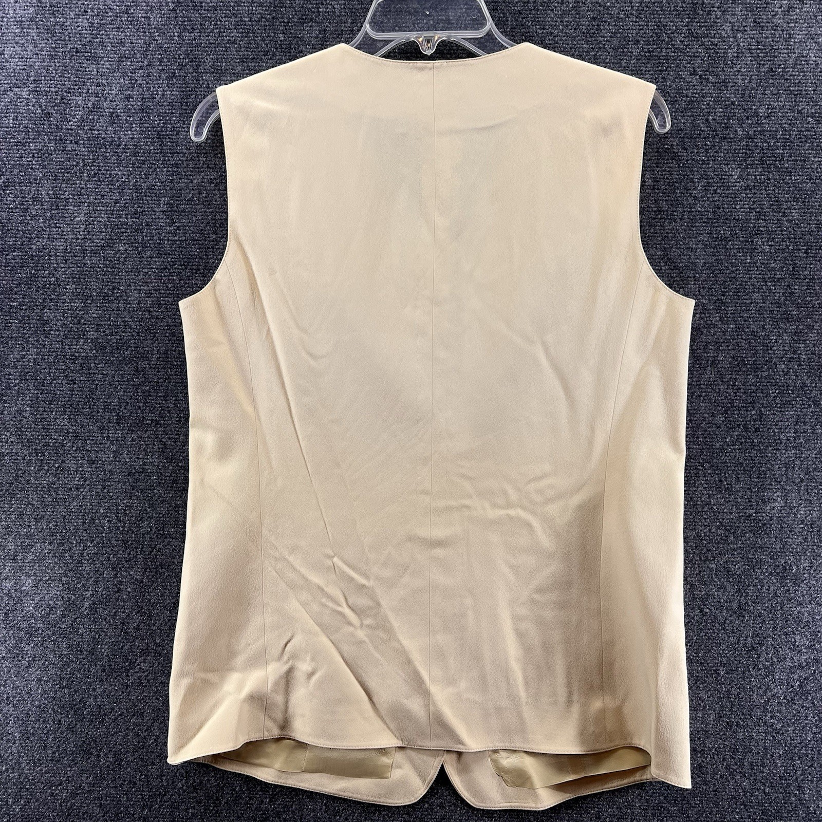 Vtg Ann Taylor Sz 10 100% Silk Vest Top Pale Yellow Poetcore Old Money Tailored