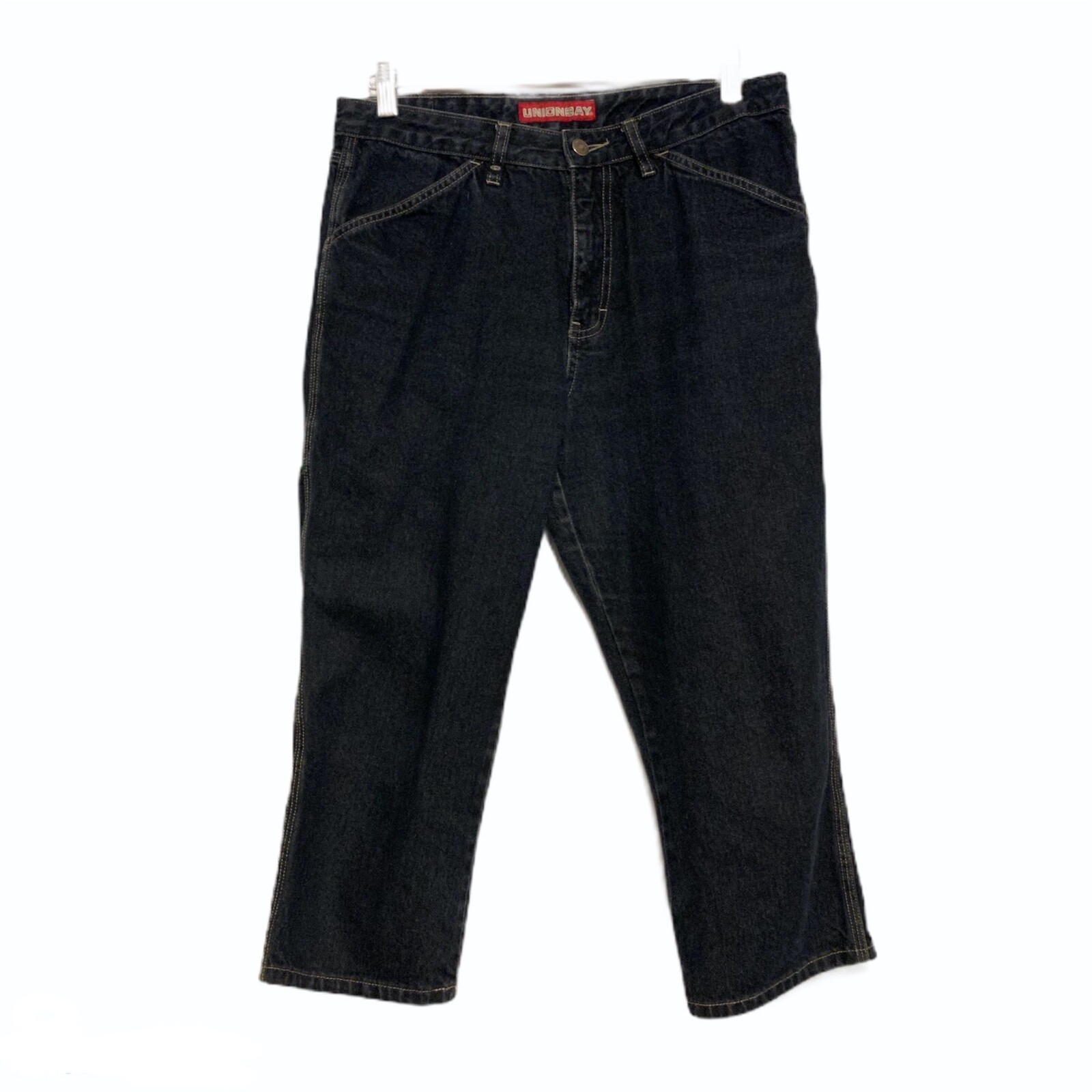 Women&rsquo;s Juniors Vintage 1990s Unionbay Carpenter Capri Jeans in Dark Denim Sz 11