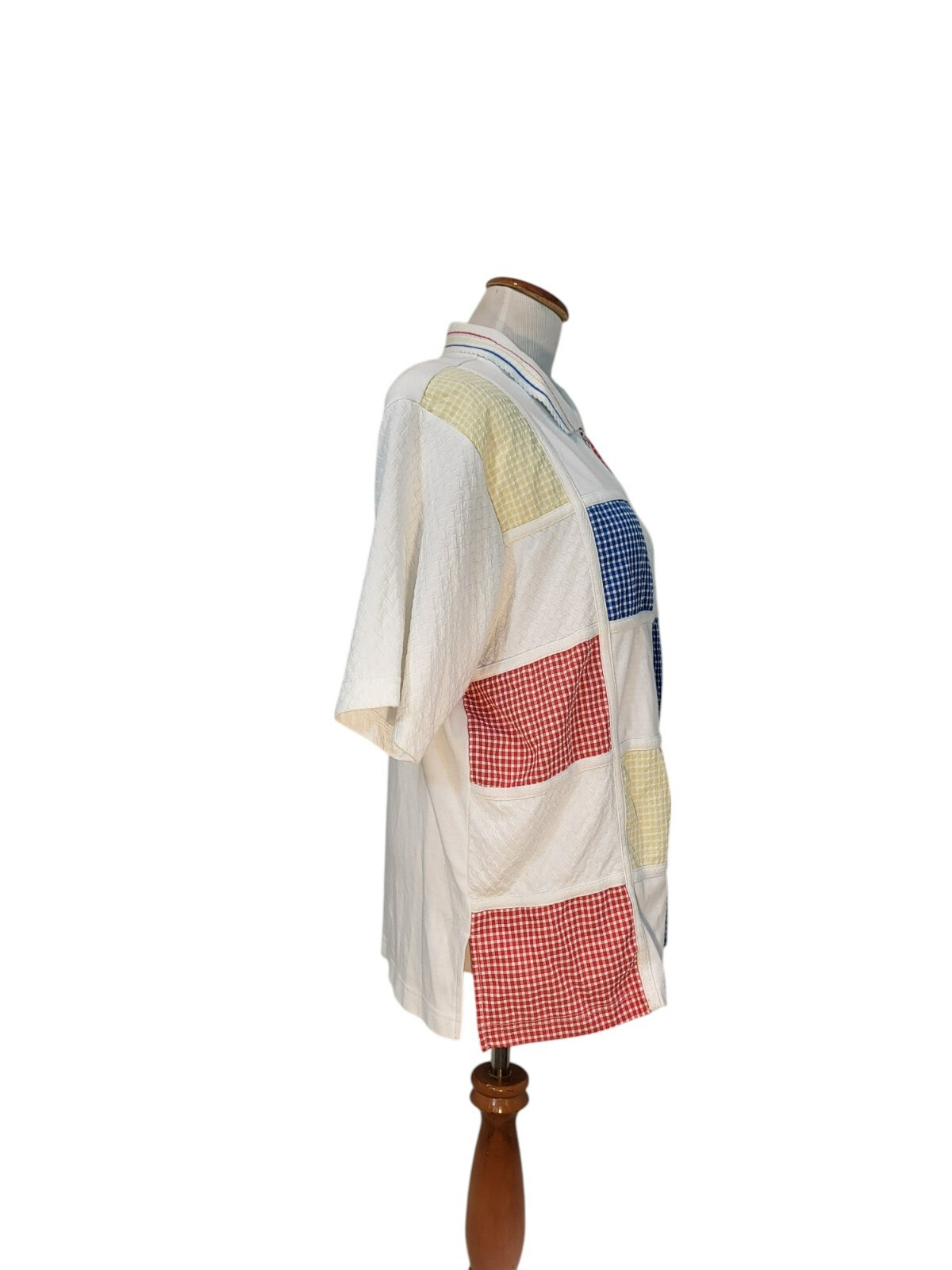 Koret Francisca Vintage 1990s Multicolor Zip Up Colorblock Shirt Size XL