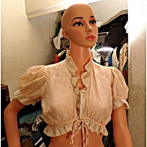VINTAGE 1970&rsquo;S PANDORA PINK CHIC LINGERIE TOP