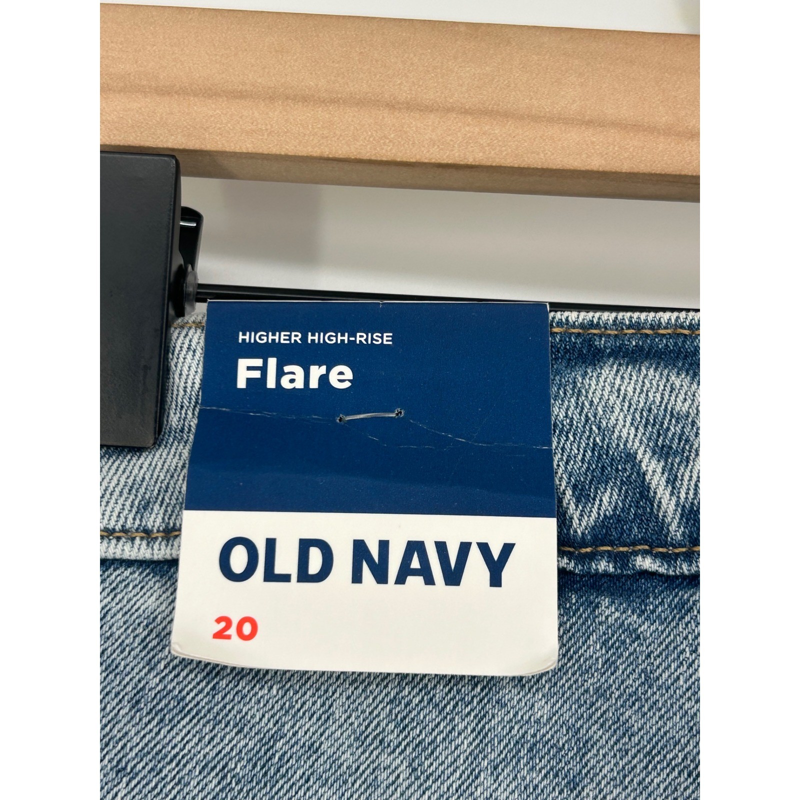 NWT-Old Navy Higher High Rise Flare Jeans Plus Size 20 Rita Side Hem Slit 876621