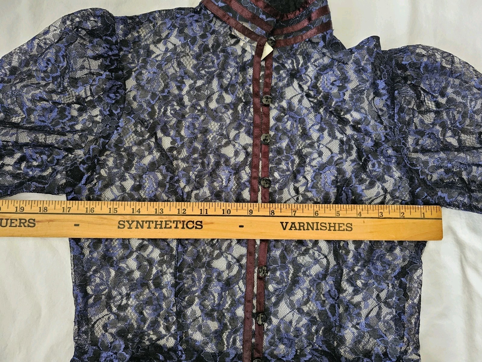 Gunne Sax Gunnies Jessica Mcclintock Victorian Sheer Lace Jacket Top XS/S
