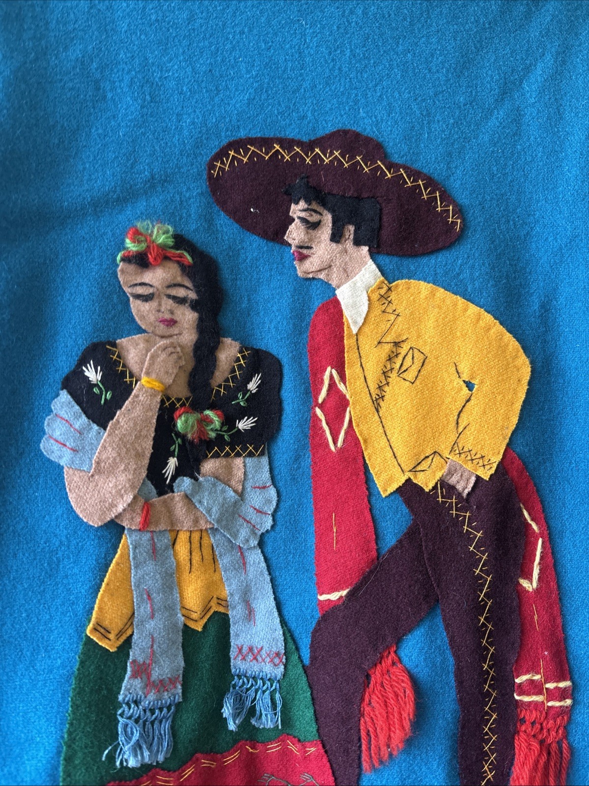 Vintage Berty 1940s-50s Embroidered Mexican Souvenir Jacket Beautiful Colors 12