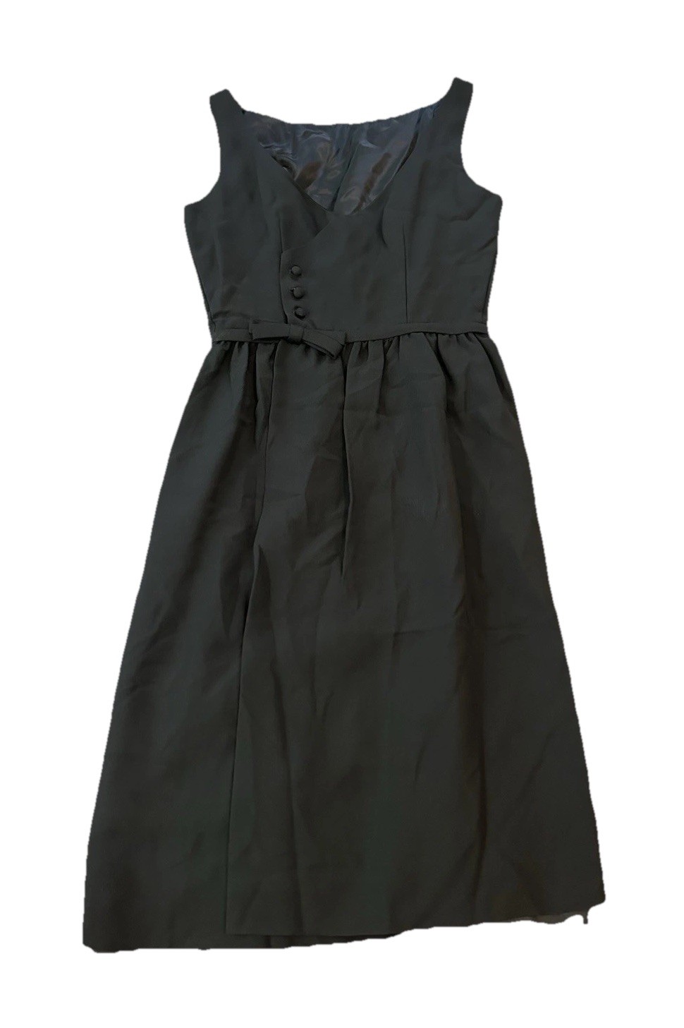 Vintage 1950s 1960s Union Made Black Dress 9 Cocktail Party ILGWU Retro MCM