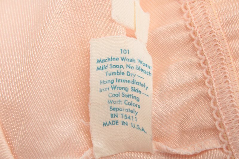 Vintage Movie Star Robe M L Peignoir House Coat Peach Nylon USA