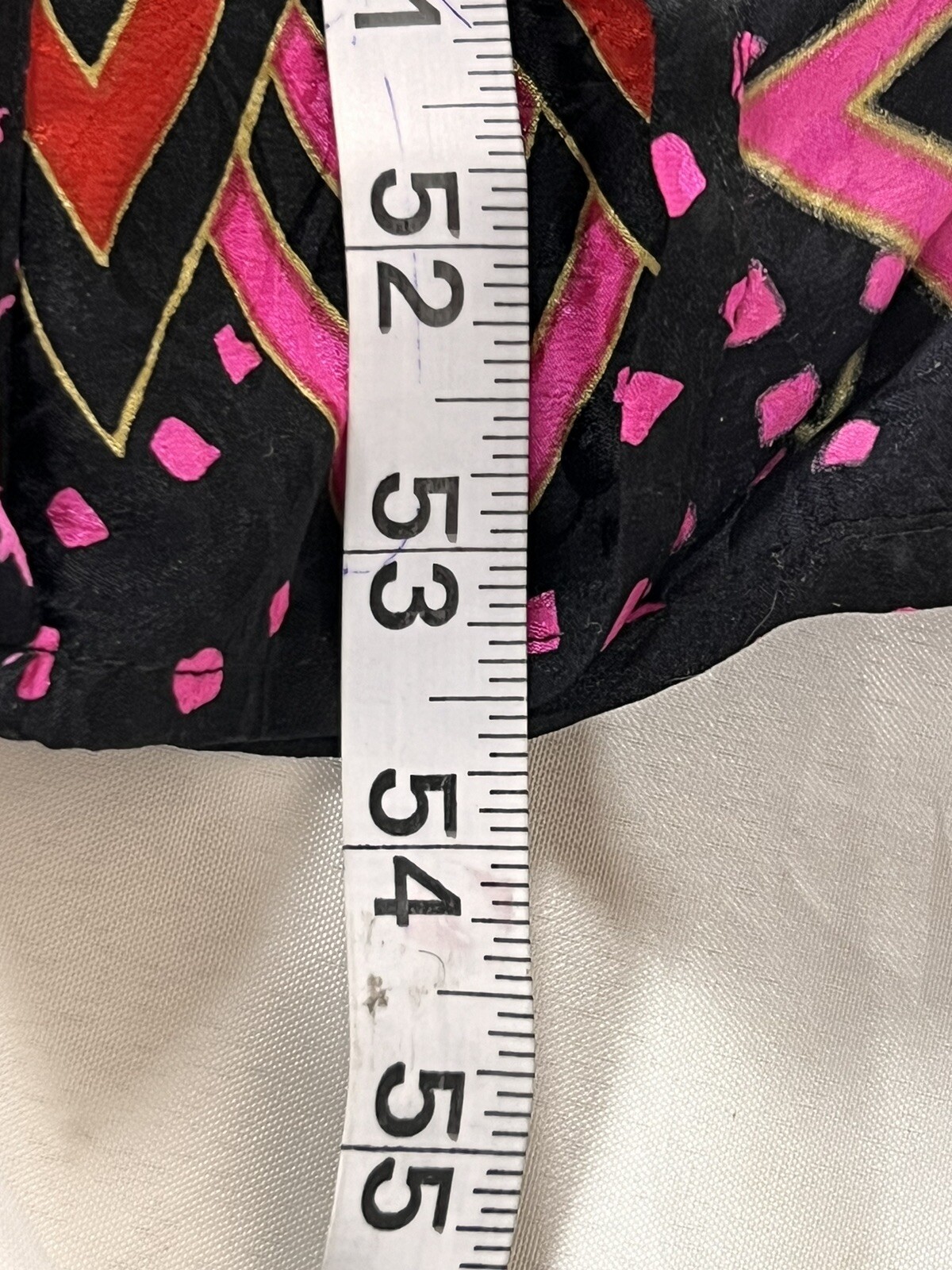 DIANE FREIS Original Vintage 1980s Multi-Color Print Midi Dress 100% Silk
