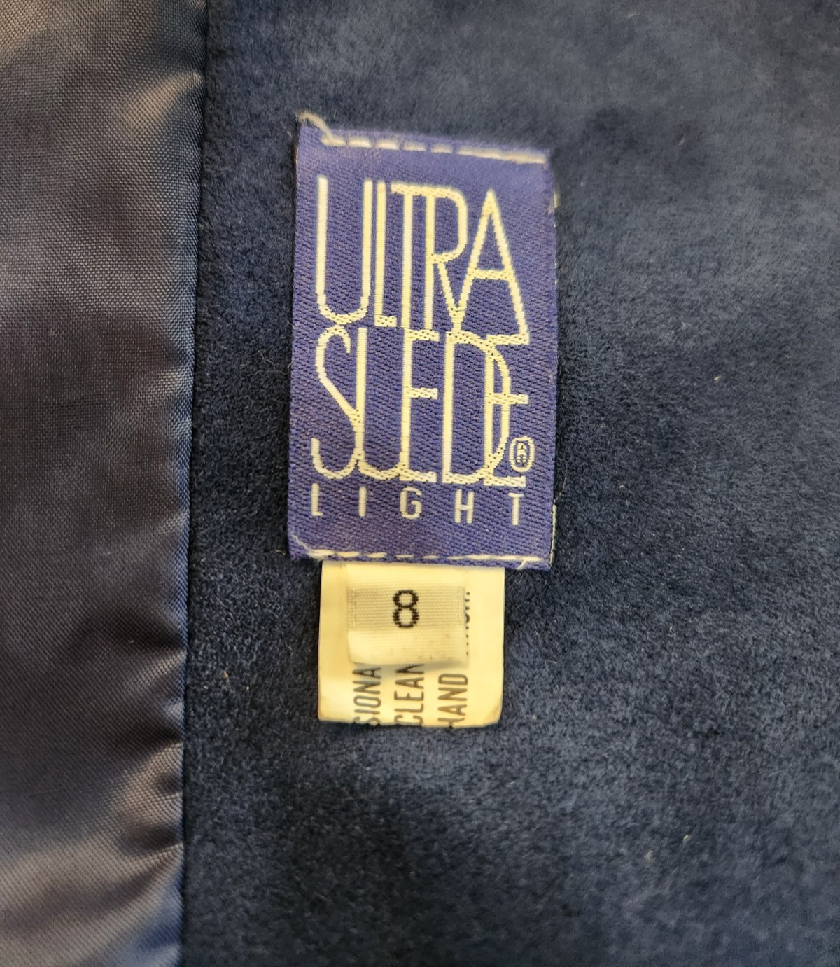 Vtg Count Romi Ltd Ultra Suede Long Blue Trench Coat Women&rsquo;s 52&Prime; bust (8 sz tag)