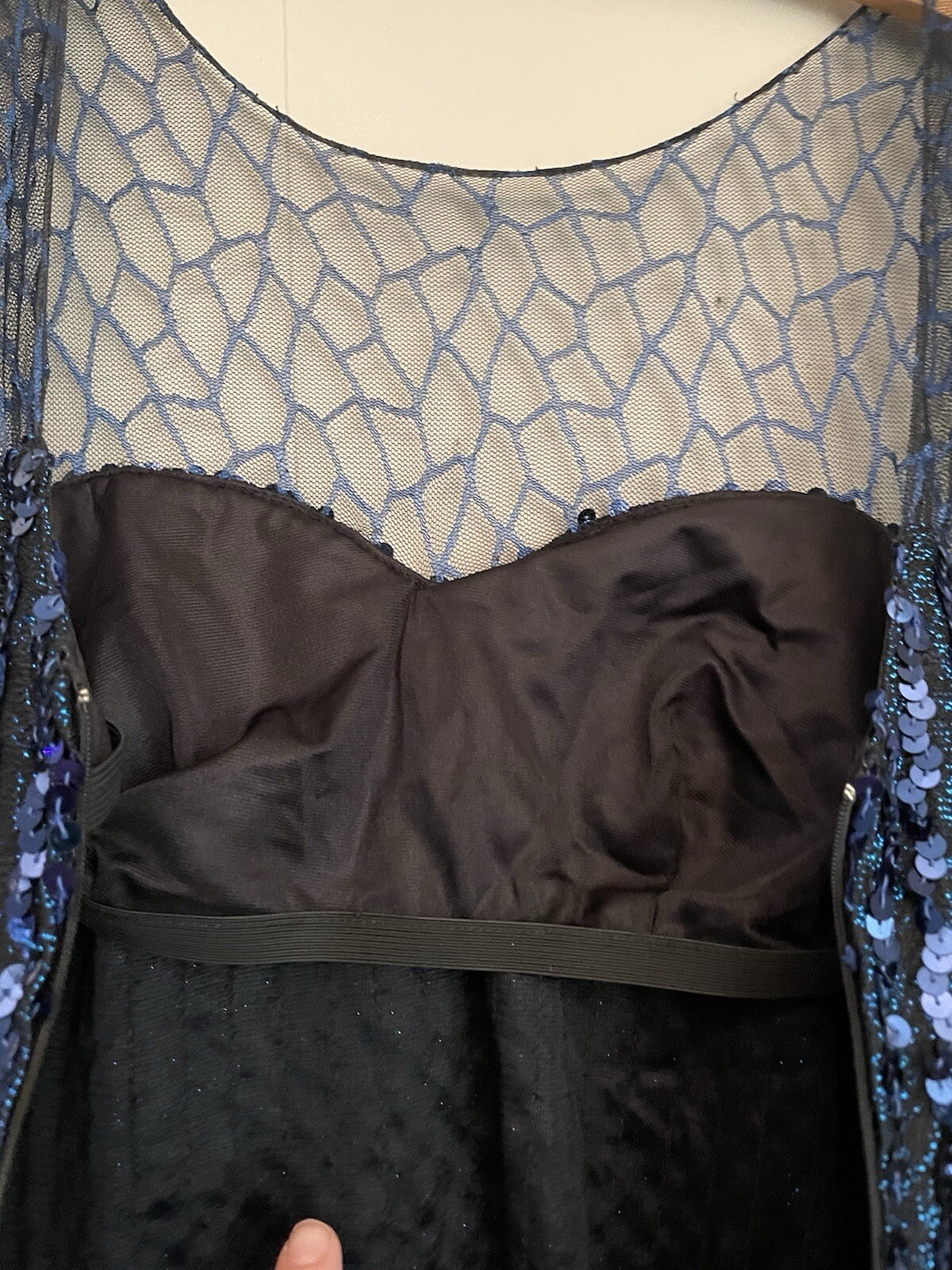 VTG 70’s New Leaf Samir Sequin Wiggle Dress Old Hollywood Cabaret Glam Sparkly