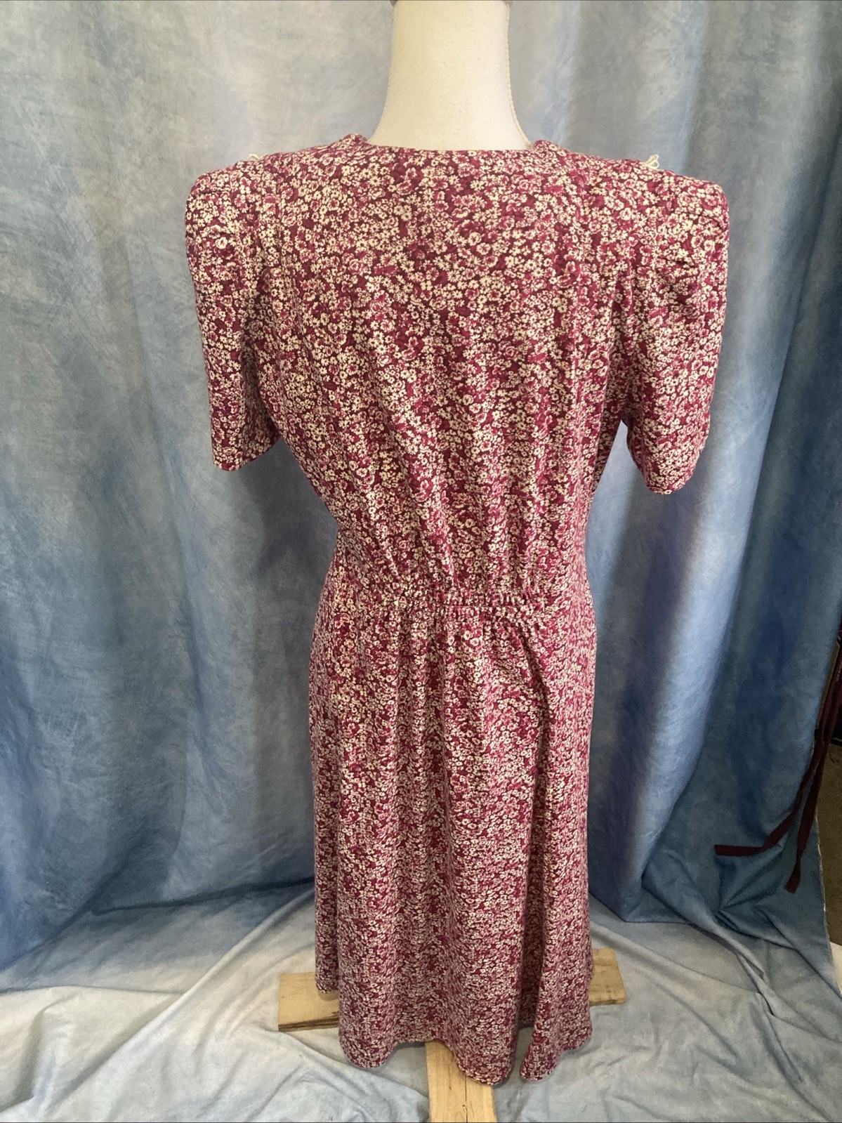 Vtg 80s Tabby of California Floral Button Down Midi Dress 12P EUC Cottagecore