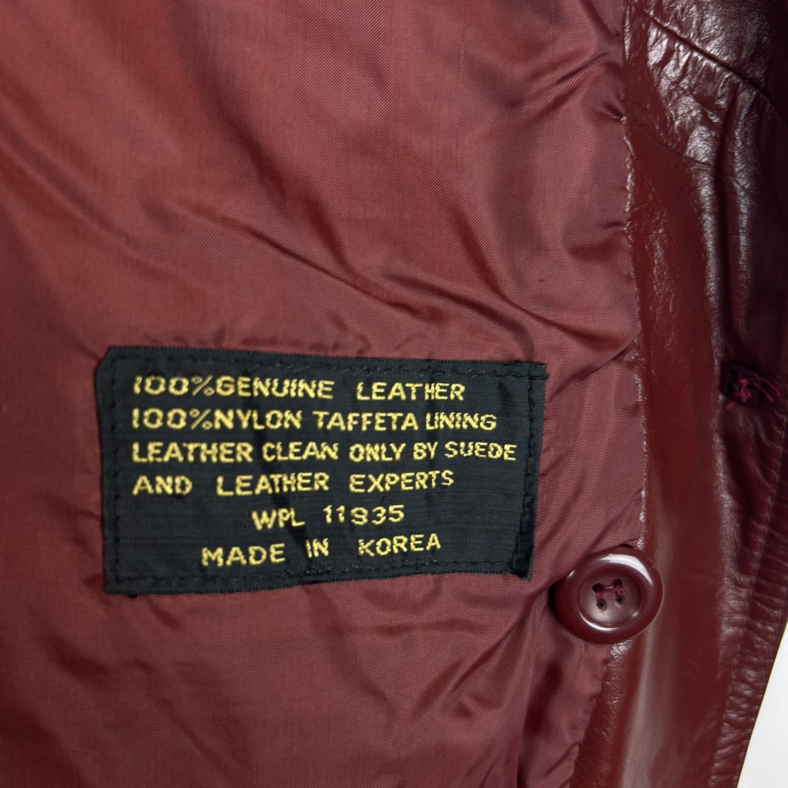 Vtg 70s Rust Brown Leather Jacket Short Womans 14 Made In Korea Read