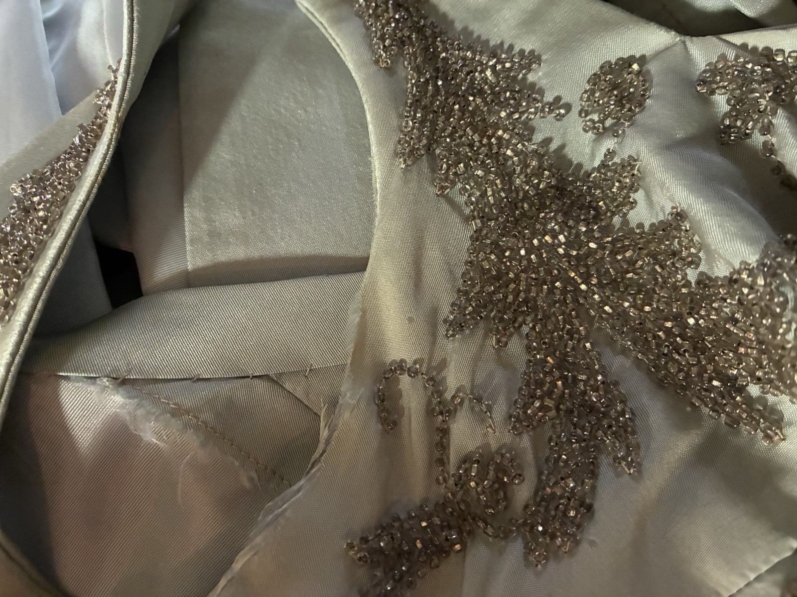 Vintage Town & Travel Waldorf-Astoria 1950’s beaded Silk Dress