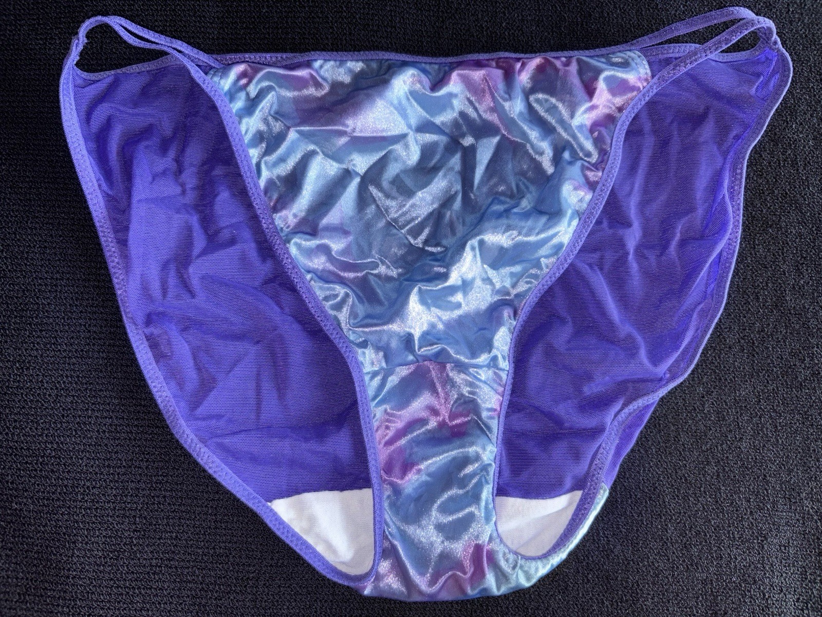Lily Of France Y2K L Second Skin Panty String Bikini Underwear Early 2000 Sheer