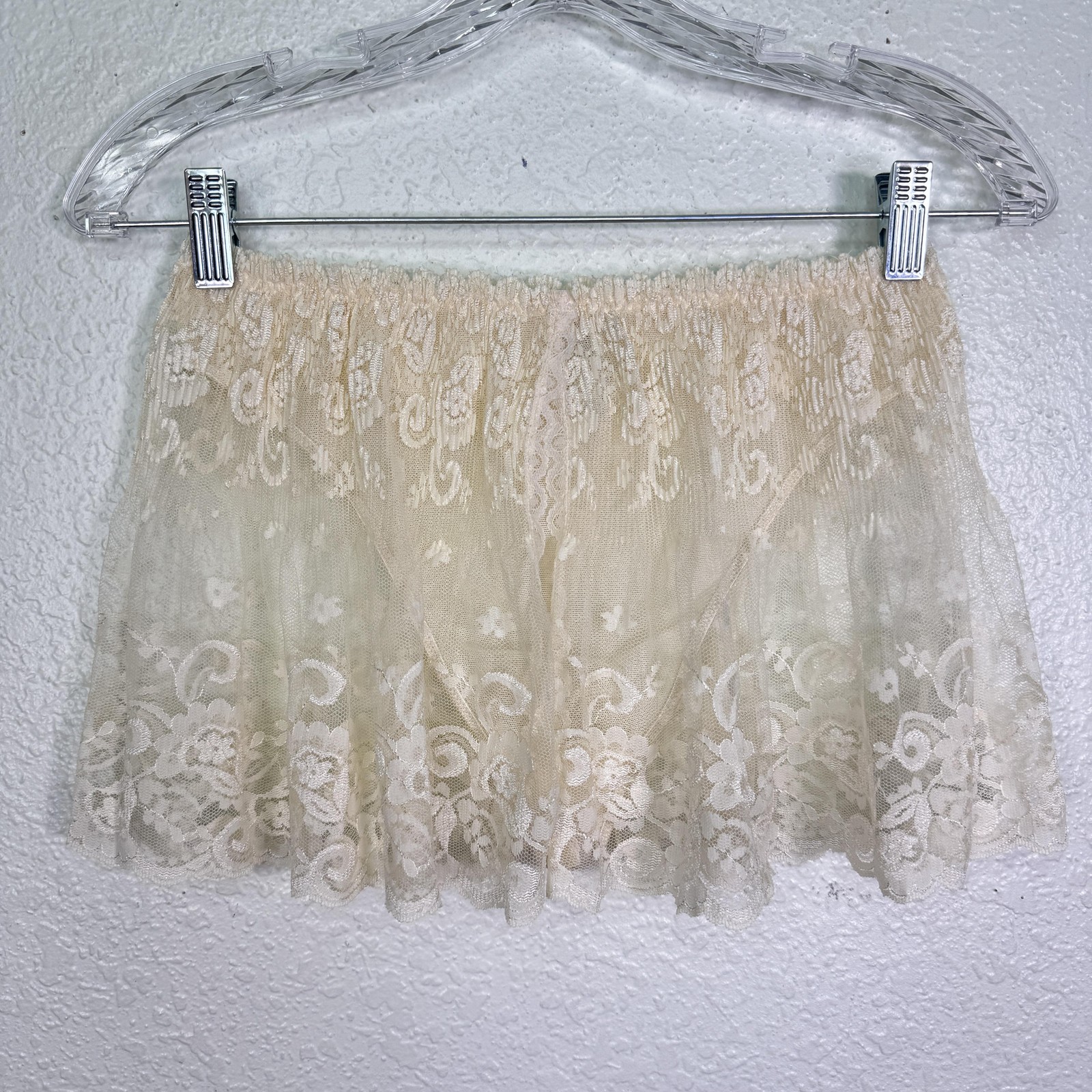 Vintage Marilyn Monroe by Warners Womens Large Lace Bridal Lingerie Thong Skirt